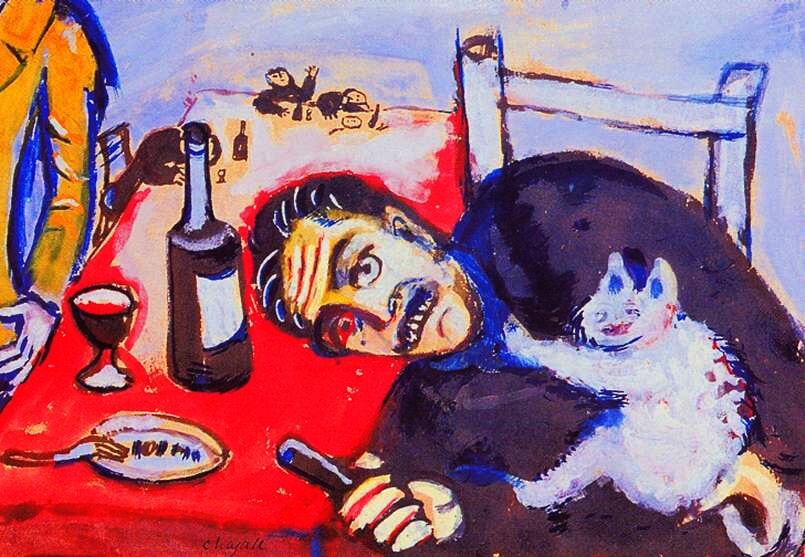 Marc Chagall. Man at table. 1911, Paris.jpg