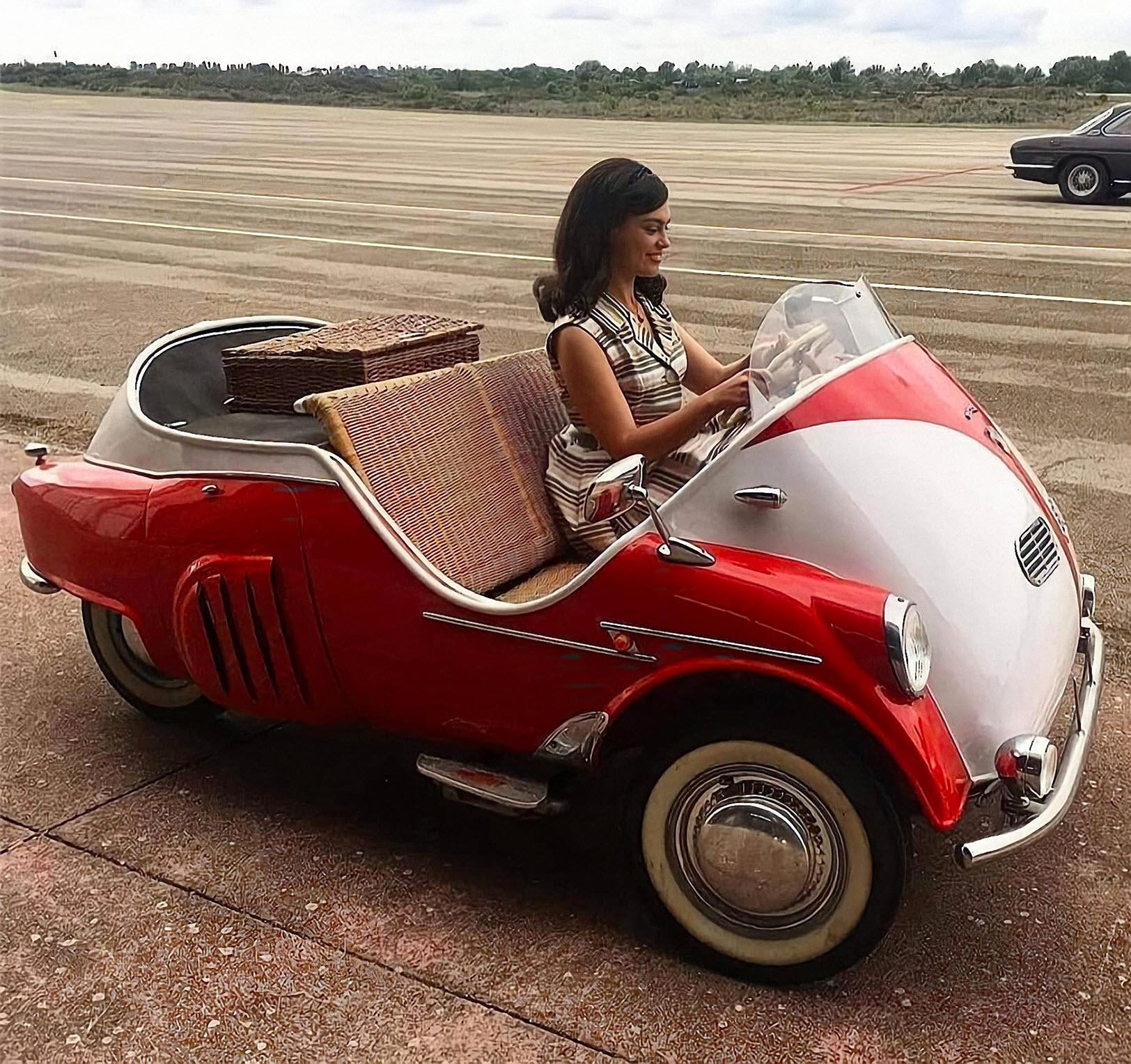 In 1950s the Isetta Spiaggia microcar revitalized BMW and secured it as a modern company, photo possibly 1980s.jpeg