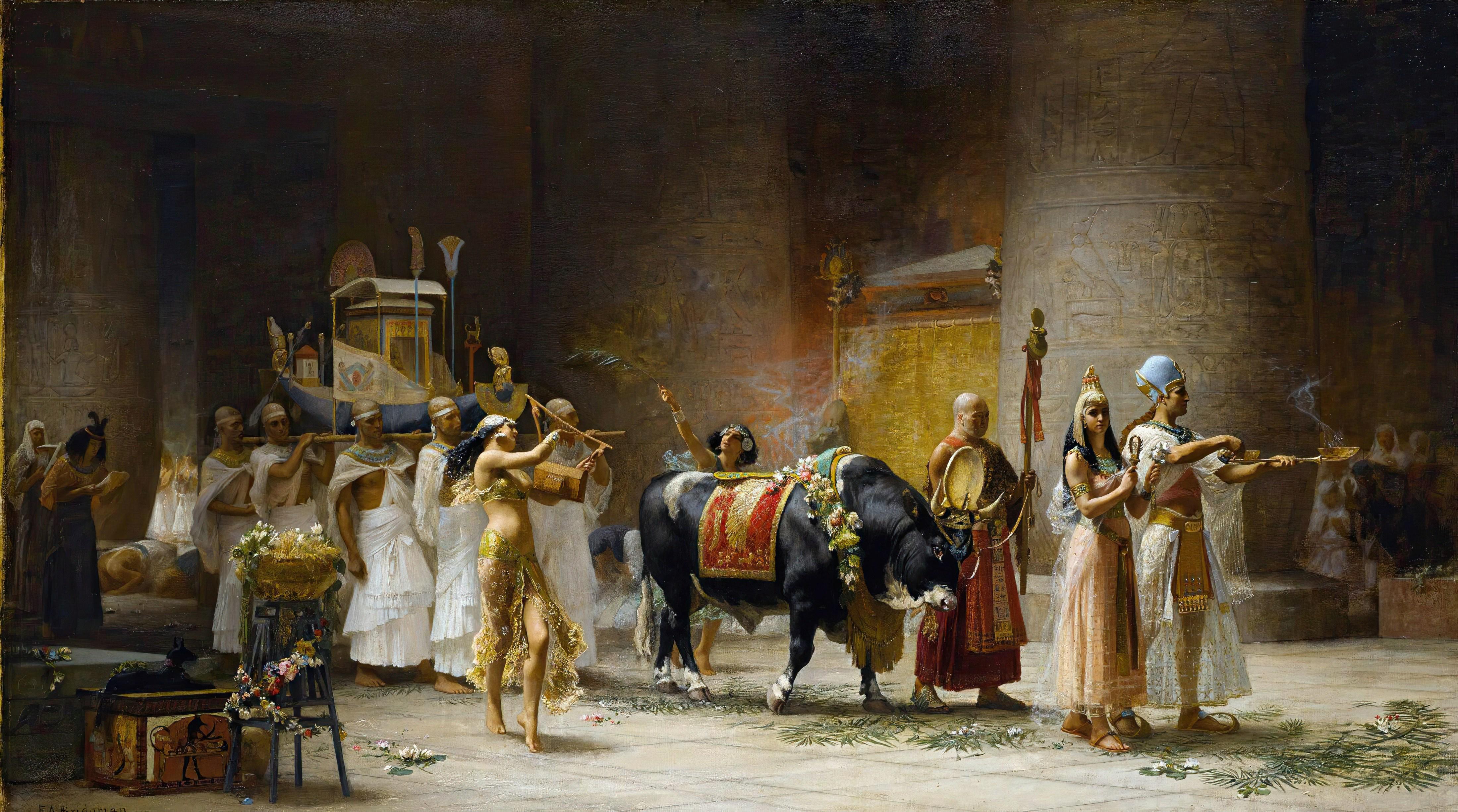 Frederick Arthur Bridgman - The Procession of the Bull Apis (1879).jpeg