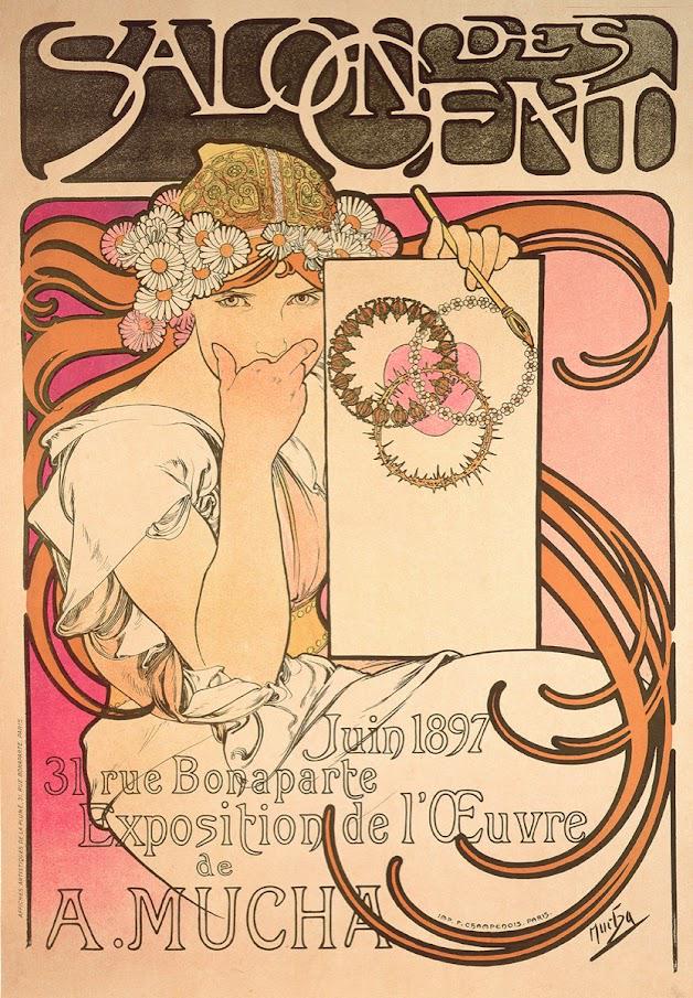 Alphonse Mucha, Salon of the Hundred (1897).jpeg