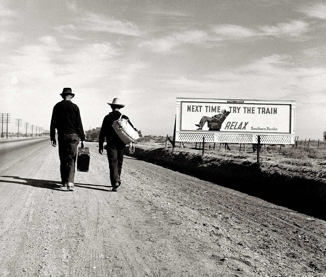 Bakersfield CA. Route 99. The long walk,1939.jpeg