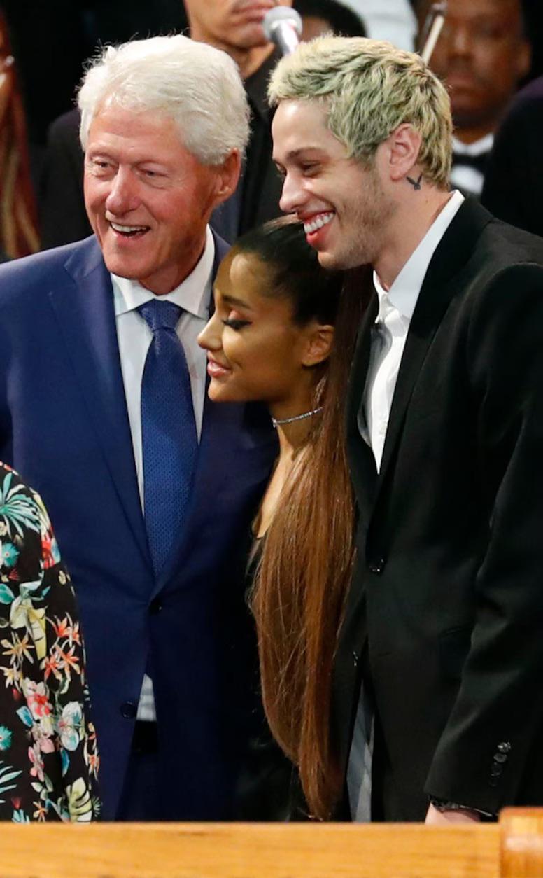 Bill Clinton, Ariana Grande, and Pete Davidson (2018).jpeg