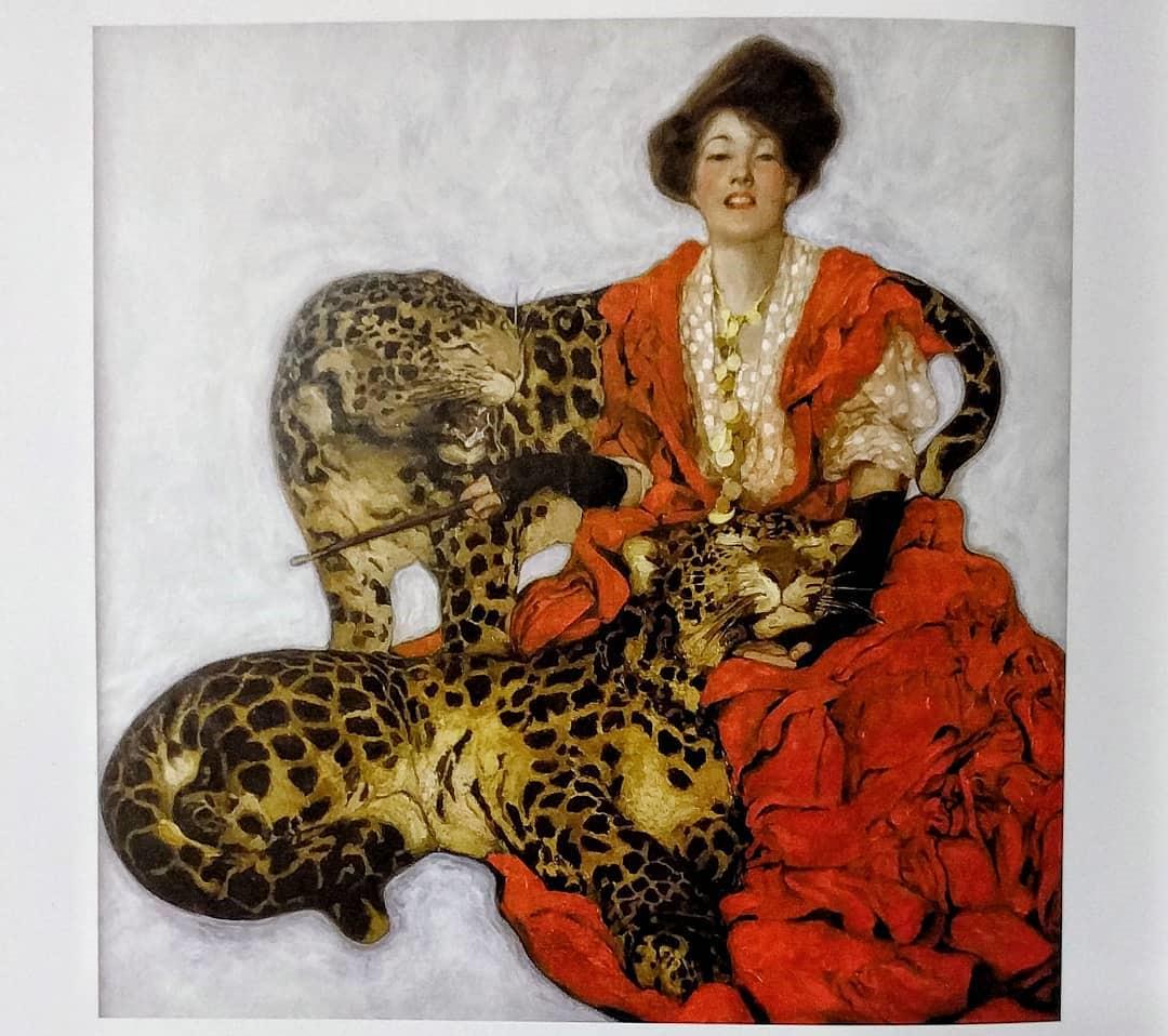 Woman with Leopards, Sarah Stilwell Weber, 1906.jpeg