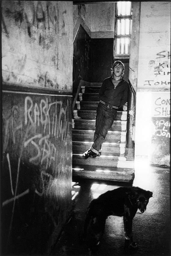Tenement stairwell. Glasgow, Scotland early 1970s.jpeg