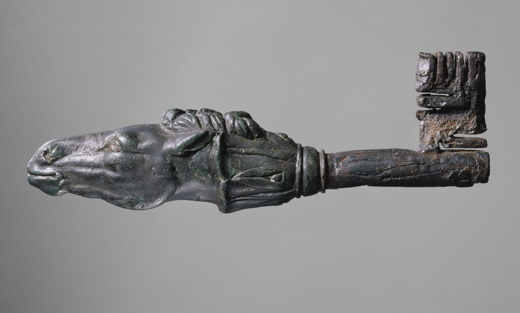 A Roman key with horse-head handle. 2nd century CE, Getty Villa.jpeg