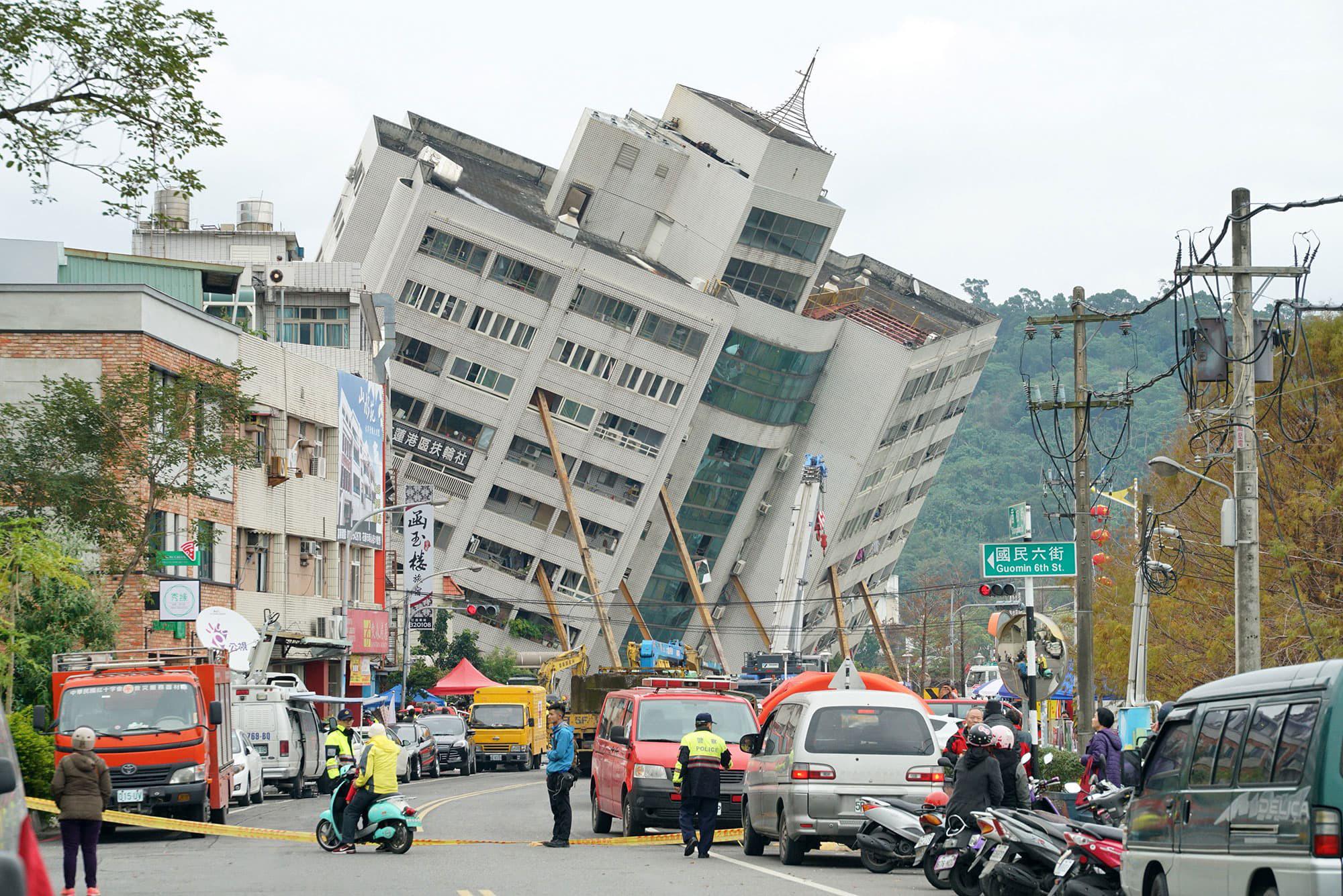 Taiwan after a powerful earthquake shook the entire island on Wednesday.jpeg