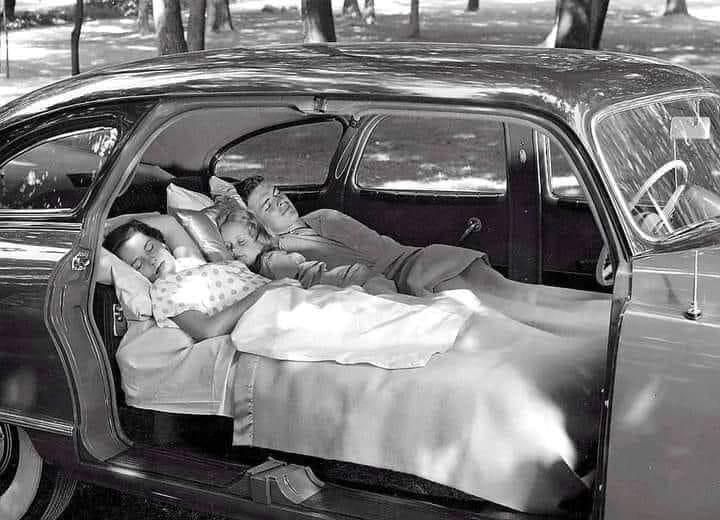 The 1949 Nash Airflyte was designed with seats that reclined into convertible beds.jpeg