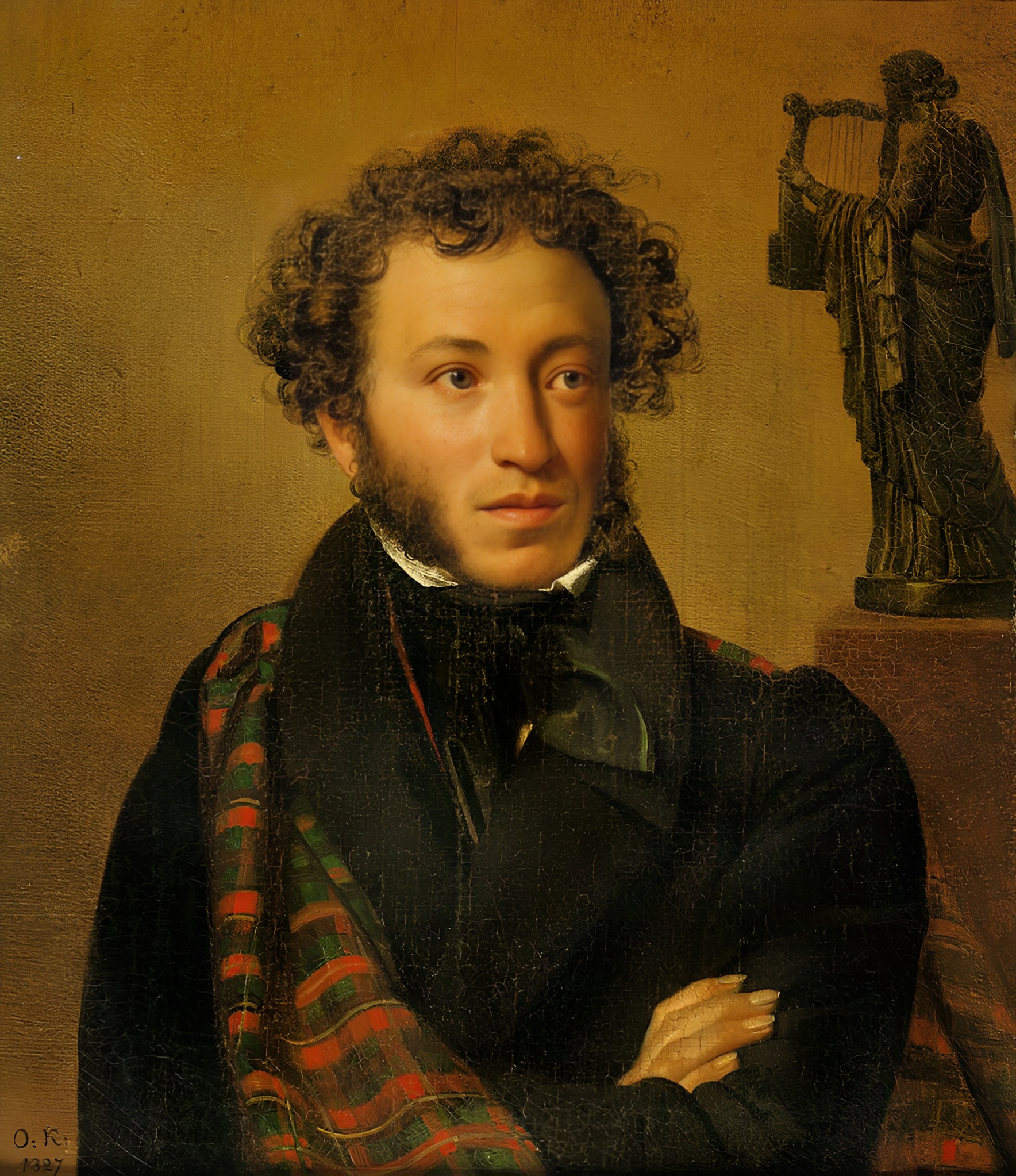 Alexander Pushkin, by AISeeSoft, after Orest Kiprensky.jpg