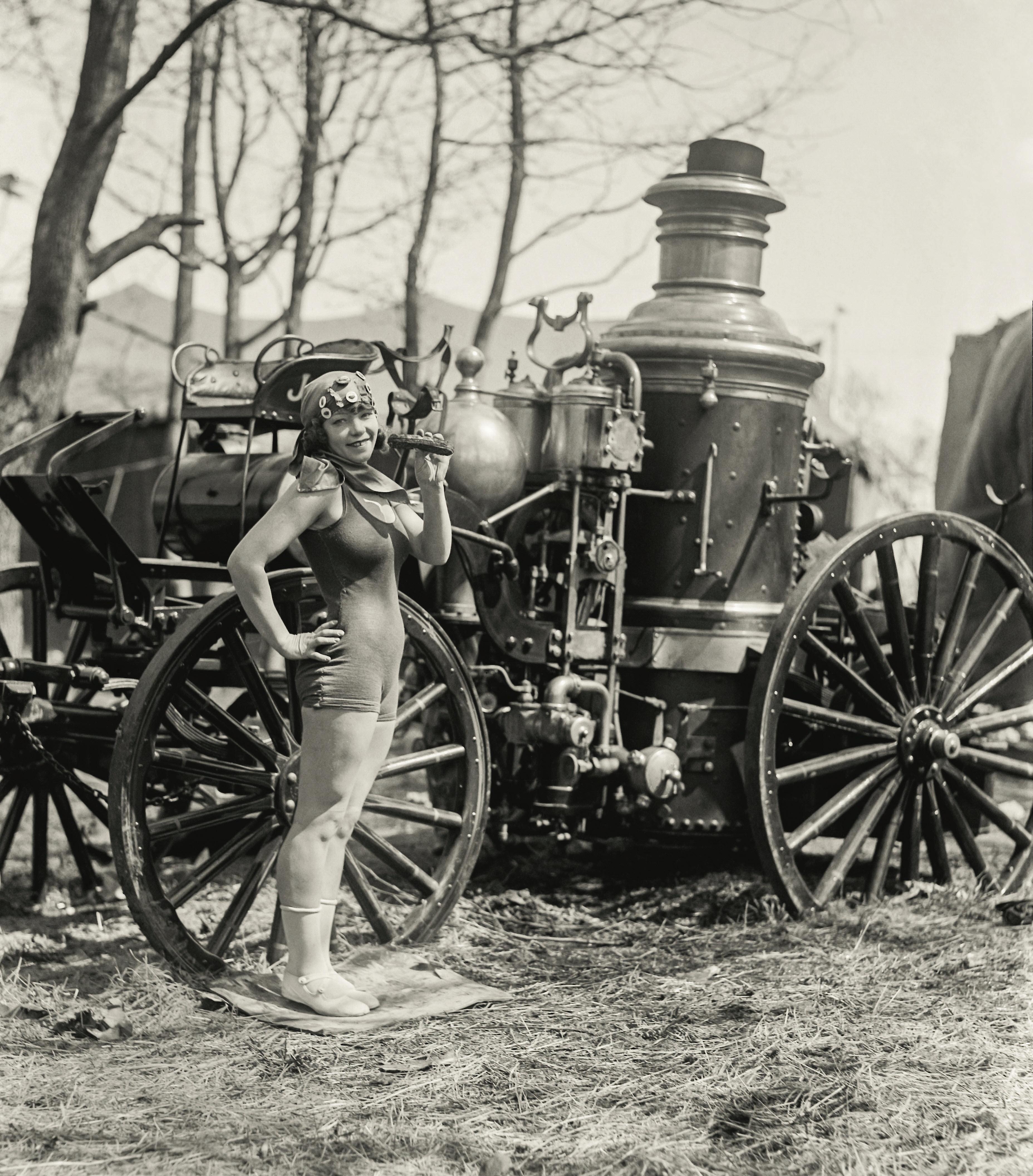 Beatrice Kyle in her high diving outfit, dove into 8 foot deep tanks of water from over 100 feet, 1924.jpeg