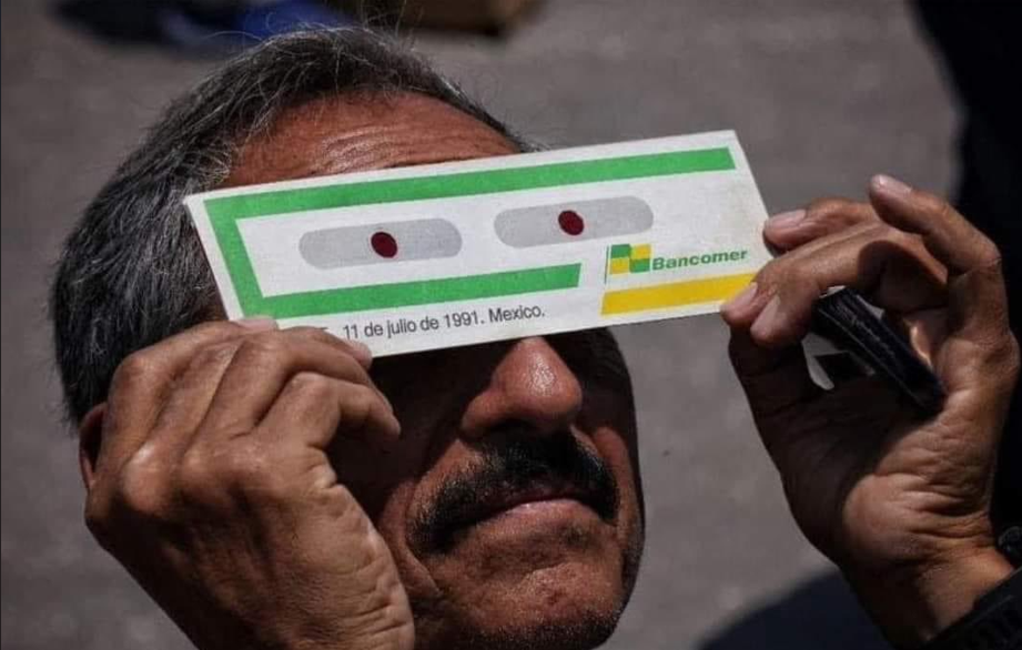 A man from Mexico called Sergio Sanchez saved his eclipse lens from 1991 to watch the 2024 eclipse.png