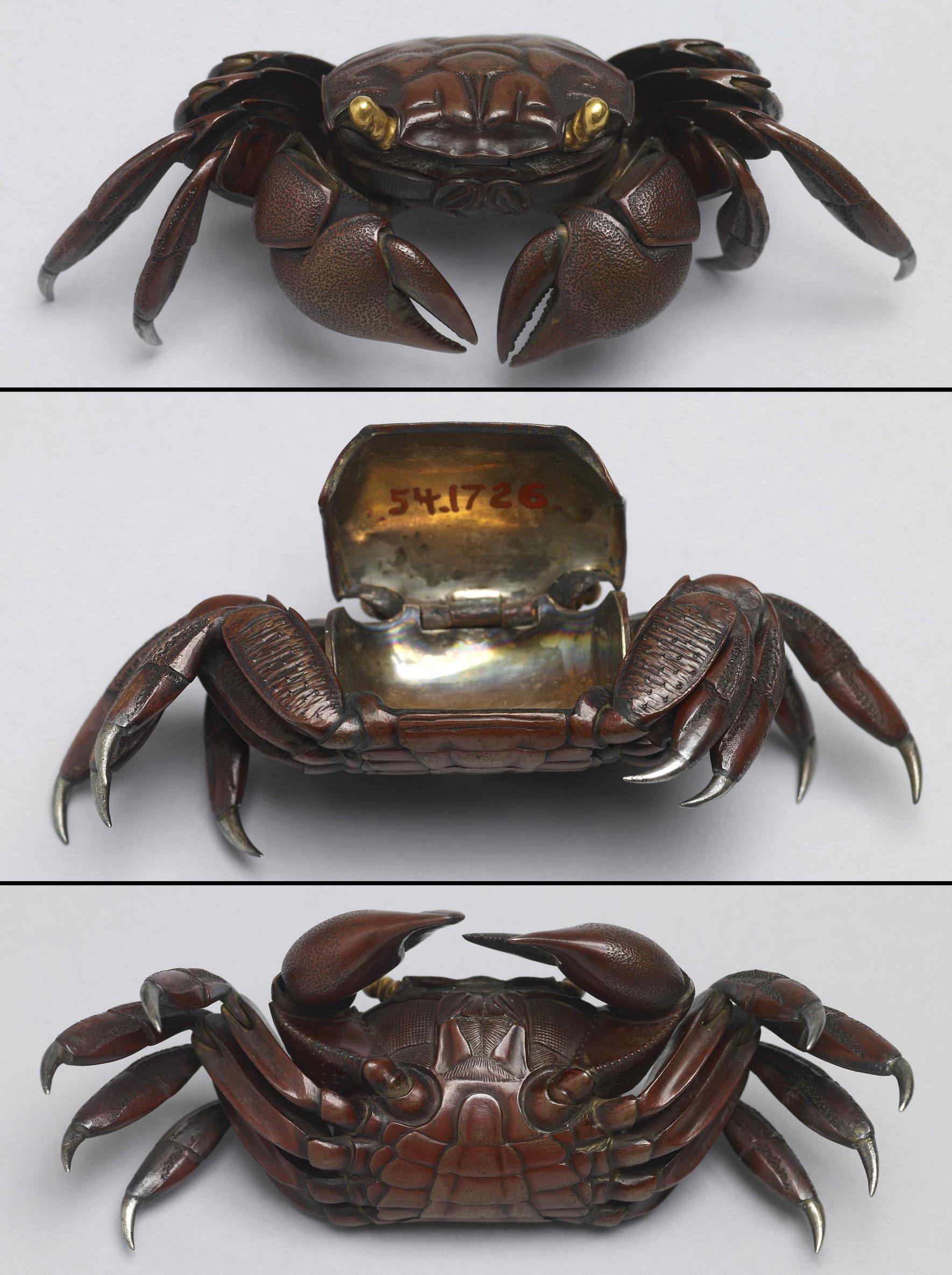 Bronze box shaped like a crab. Japan, Meiji period, 19th century.jpeg