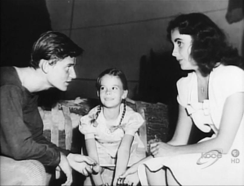 Roddy McDowall, Natalie Wood and Elizabeth Taylor (1948).jpeg