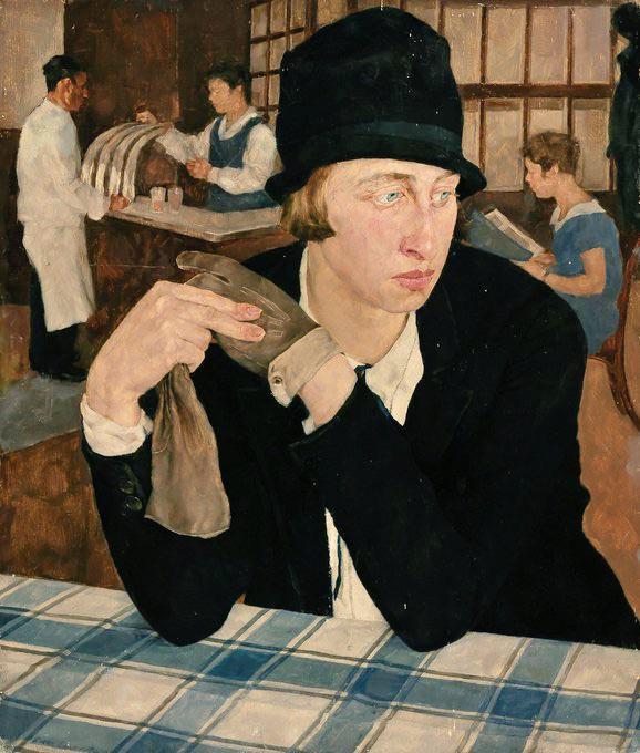 Lotte Laserstein, In the Restaurant, 1927.jpeg