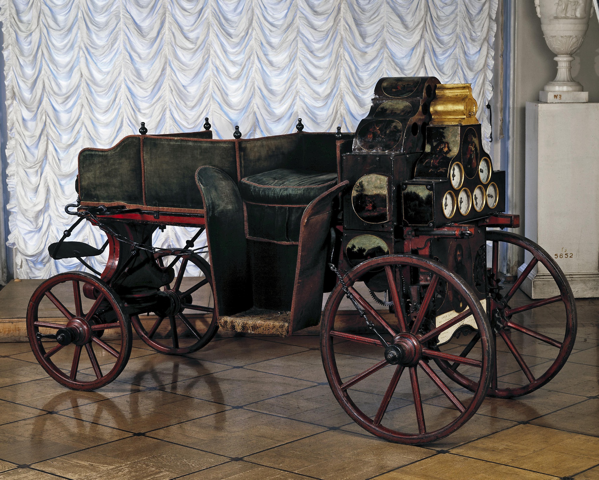 Droshky (light horse-driven carriage) with Verstomer and an Organ, Imperial Russia, Between 1785 and 1801.jpg