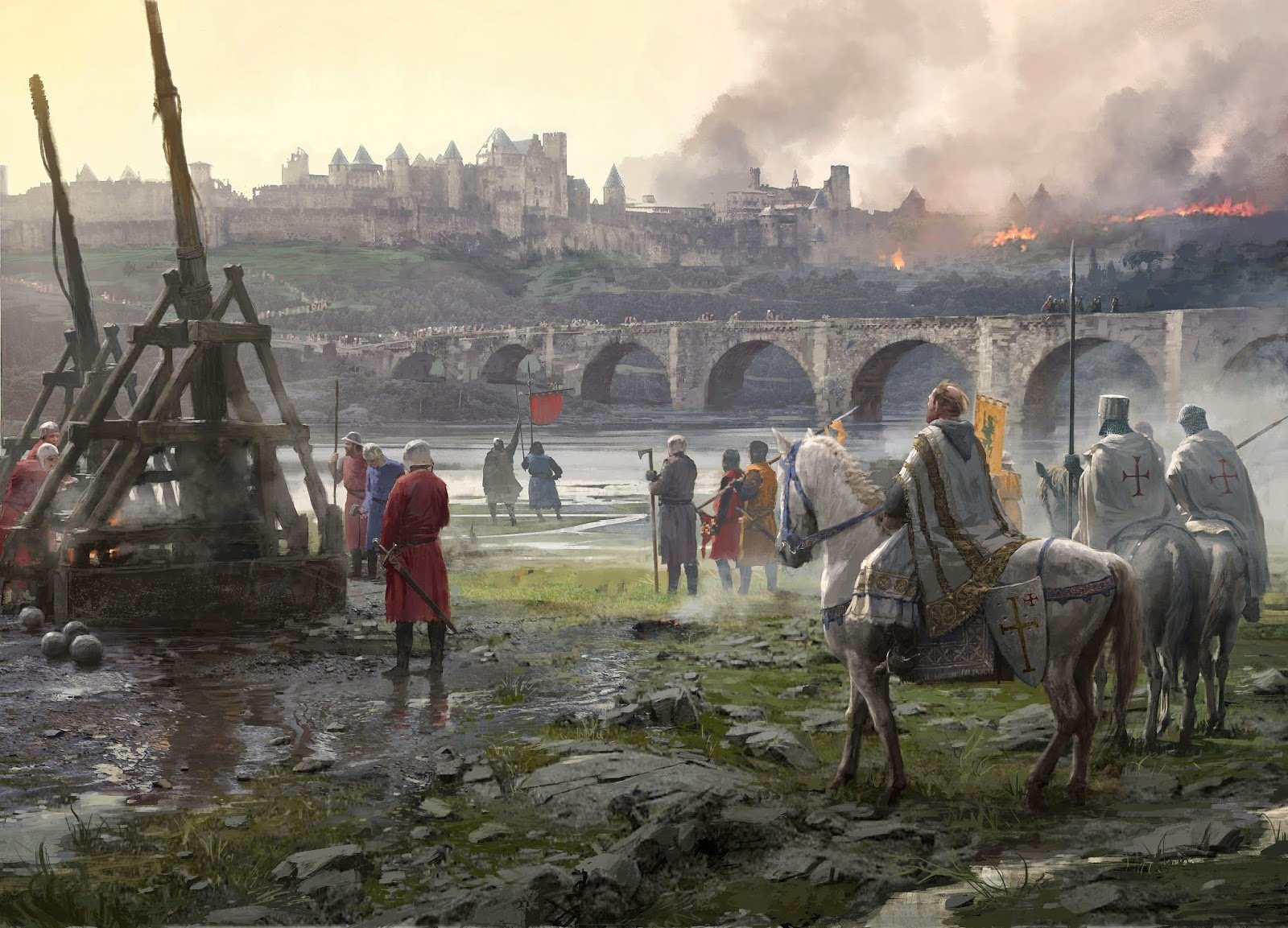 Carcassonne siege 1209 by Jose Daniel Cabrera Peña.jpg