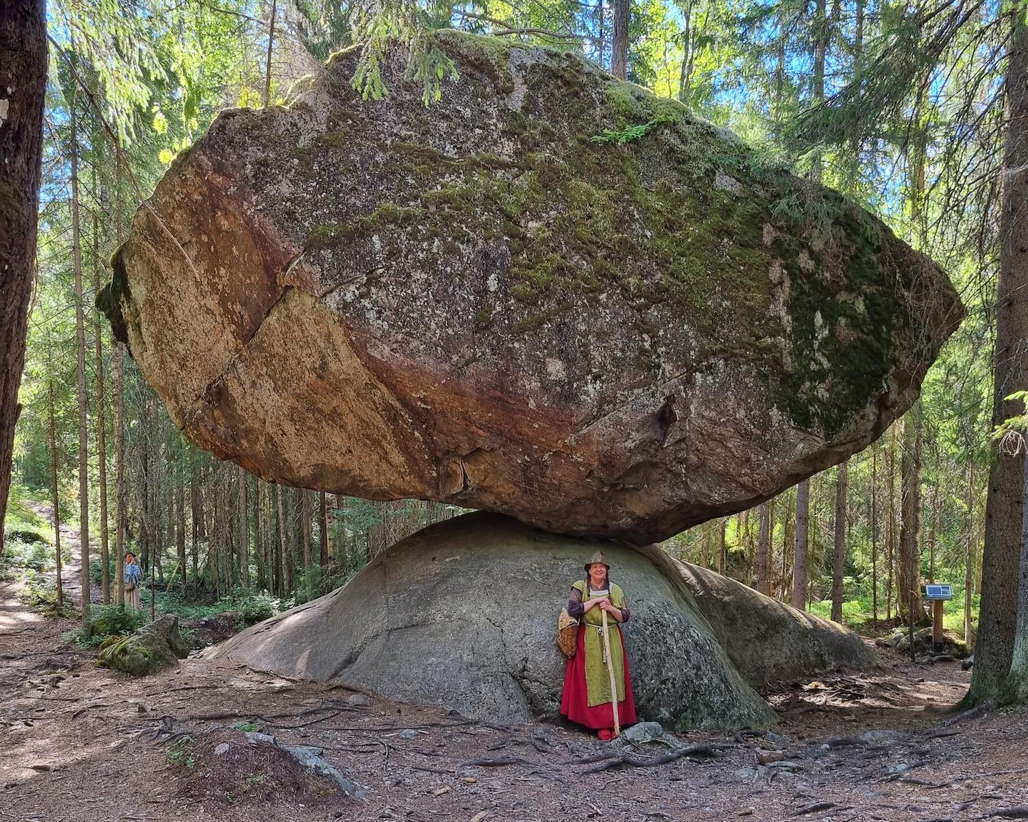 A large rock in Finland, balanced on another rock for 11,000 years.jpeg
