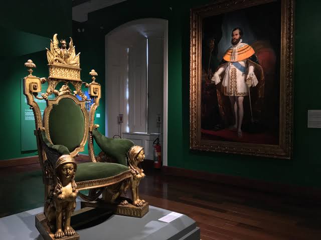 Imperial Throne of Brazil, used by Emperor Pedro II until the end of the Empire and begging of the Republic in 1889.jpg