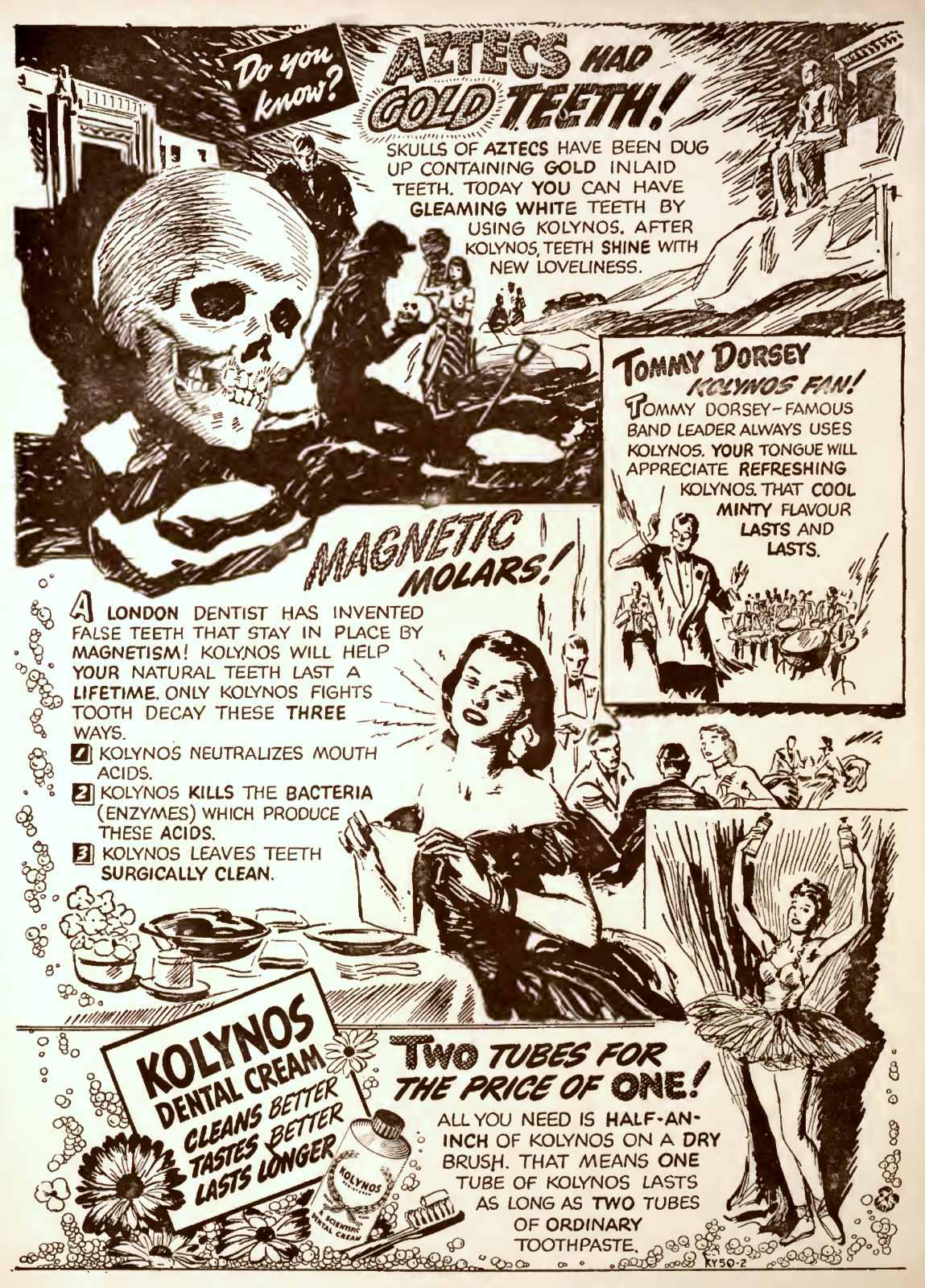 Aztec Skulls Big Bands Magnets - Kolynos Dental Cream (1950).jpeg