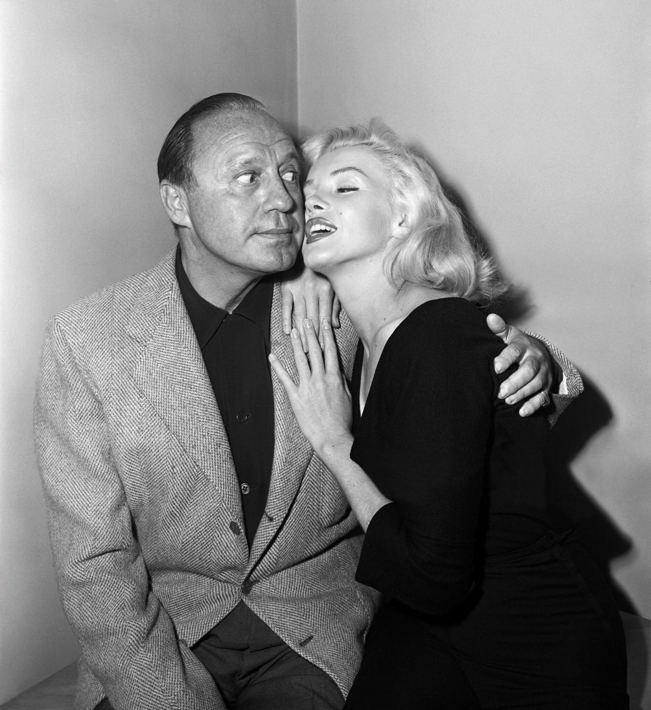 Comedian Jack Benny with Marilyn Monroe during her appearance on the Jack Benny show — 02-1954.jpeg