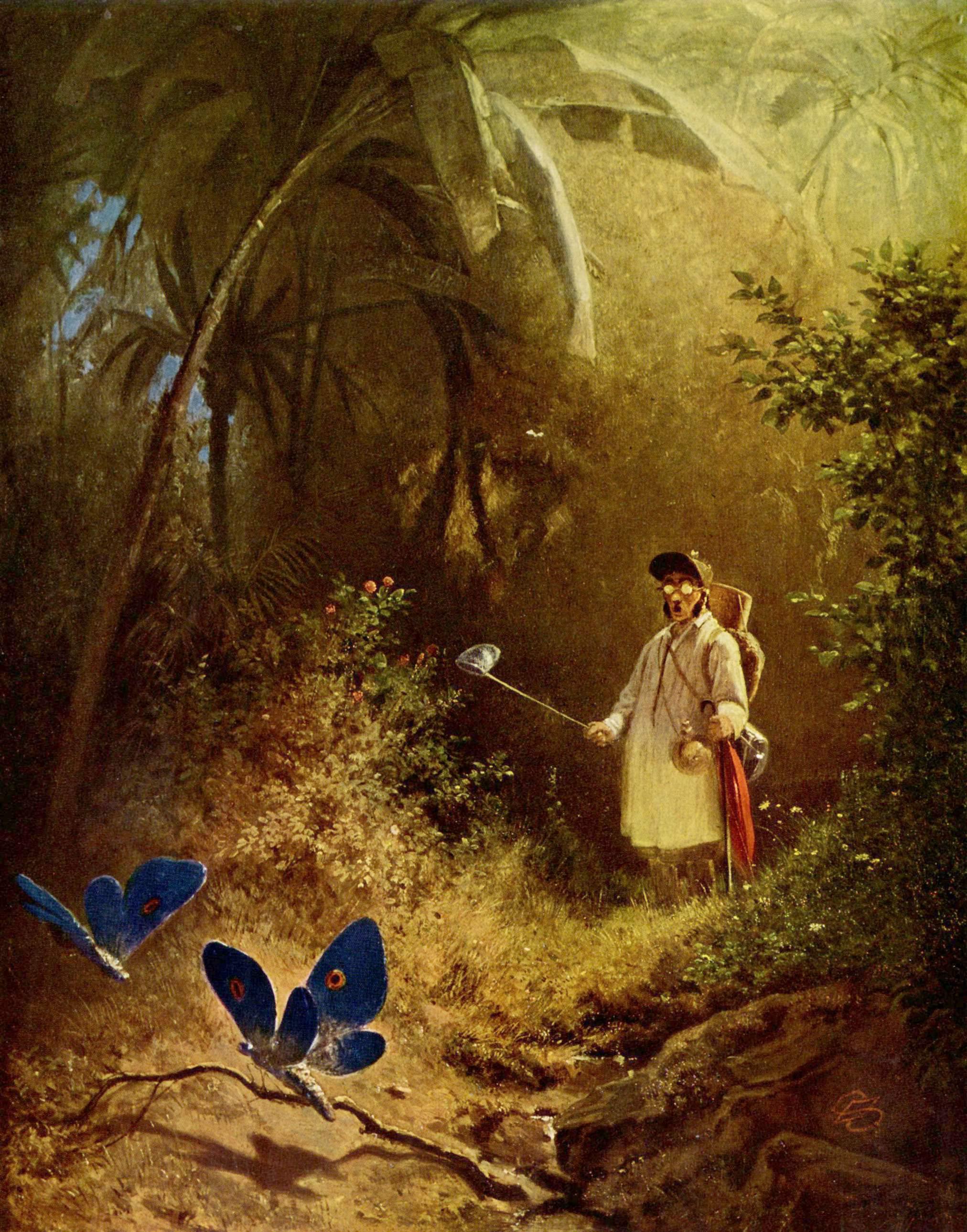 The Butterfly Hunter (1840), Carl Spitzweg.jpeg