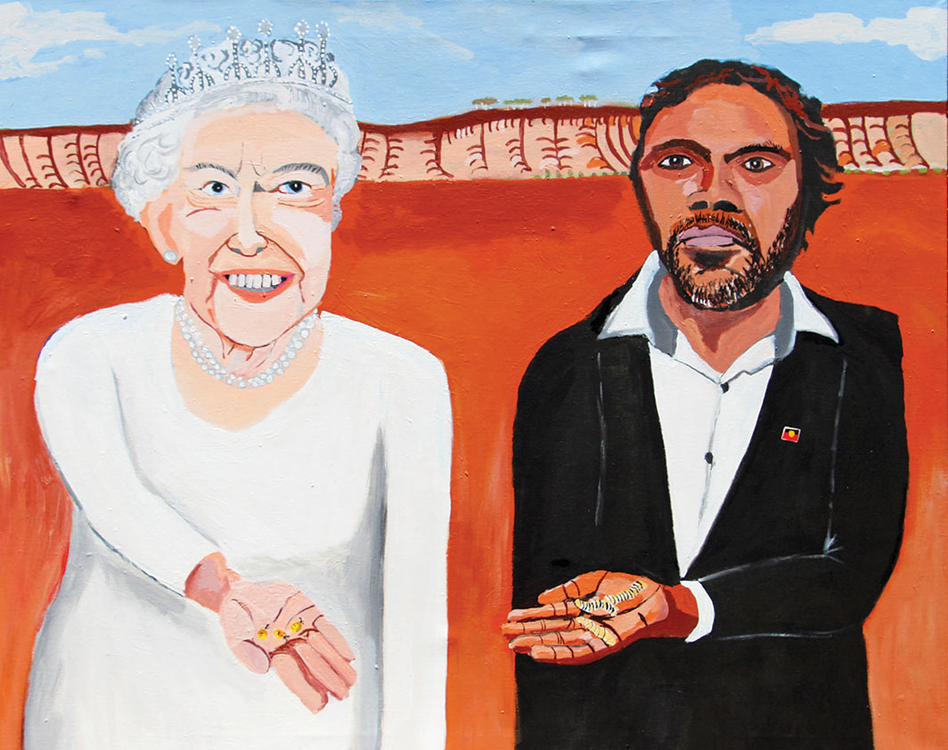 Vincent Namatjira, Queen Elizabeth and Vincent (On Country), 2018.jpg