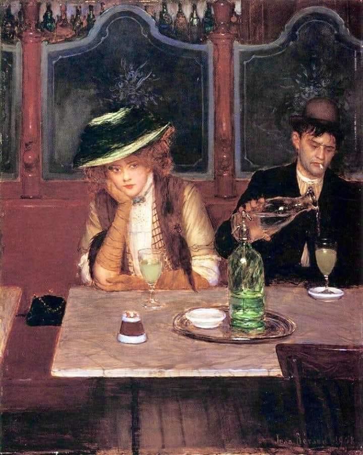 The Absinthe Drinker, Oil on Canvas, Jean Béraud, 1908.jpeg
