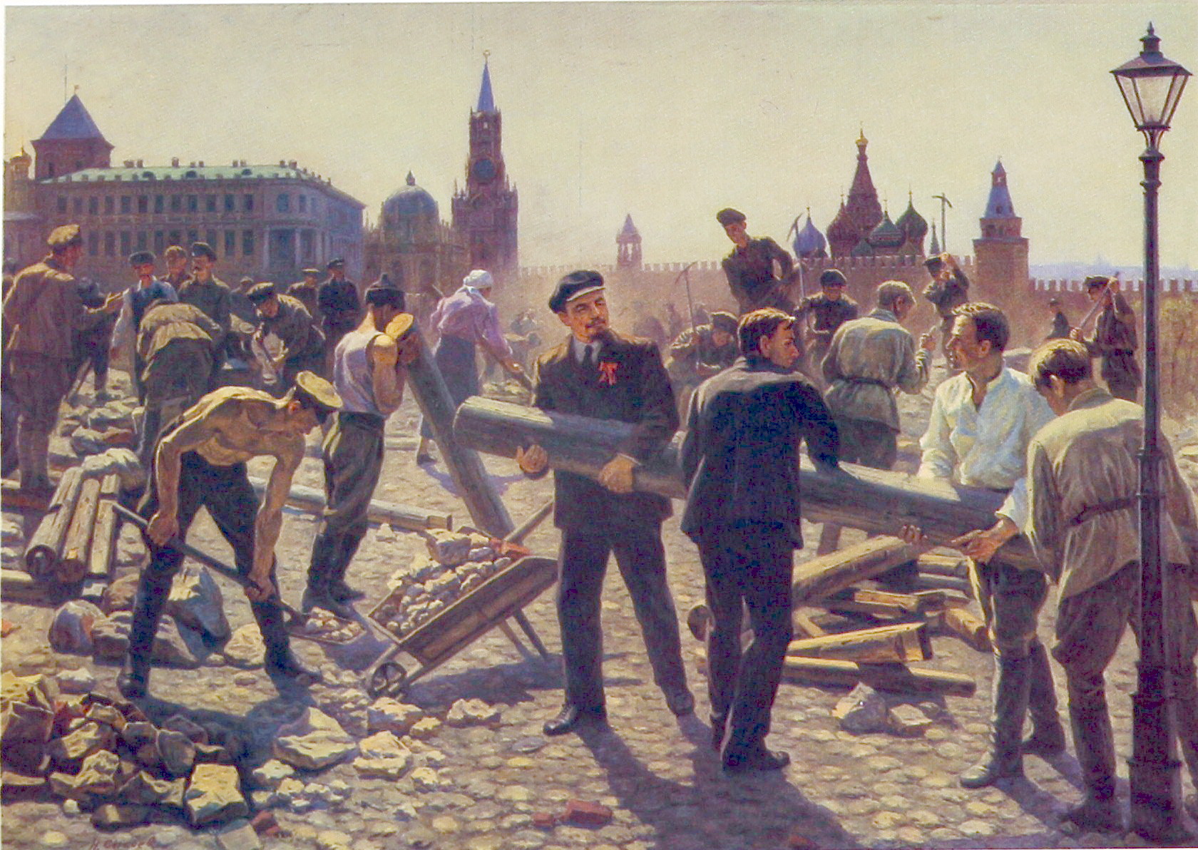 Сысоев Н.А. Ленин отбирает бревно у трёх мужиков.jpg