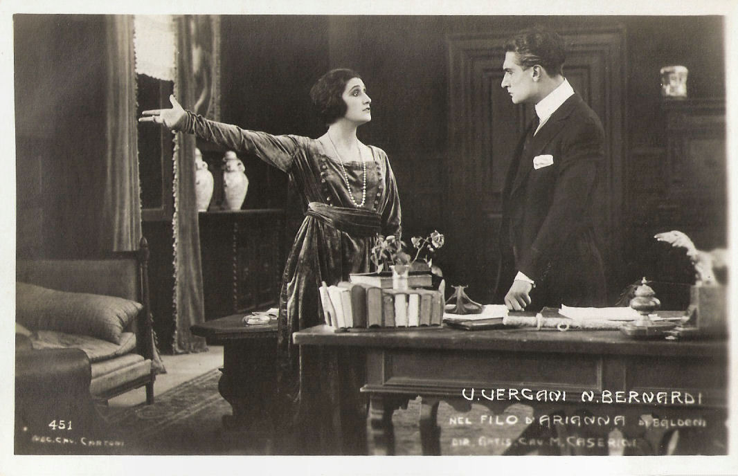 Vera Vergani and Nerio Bernardi in Il filo d'Arianna - Ariadne's thread (Mario Caserini, 1921).jpg