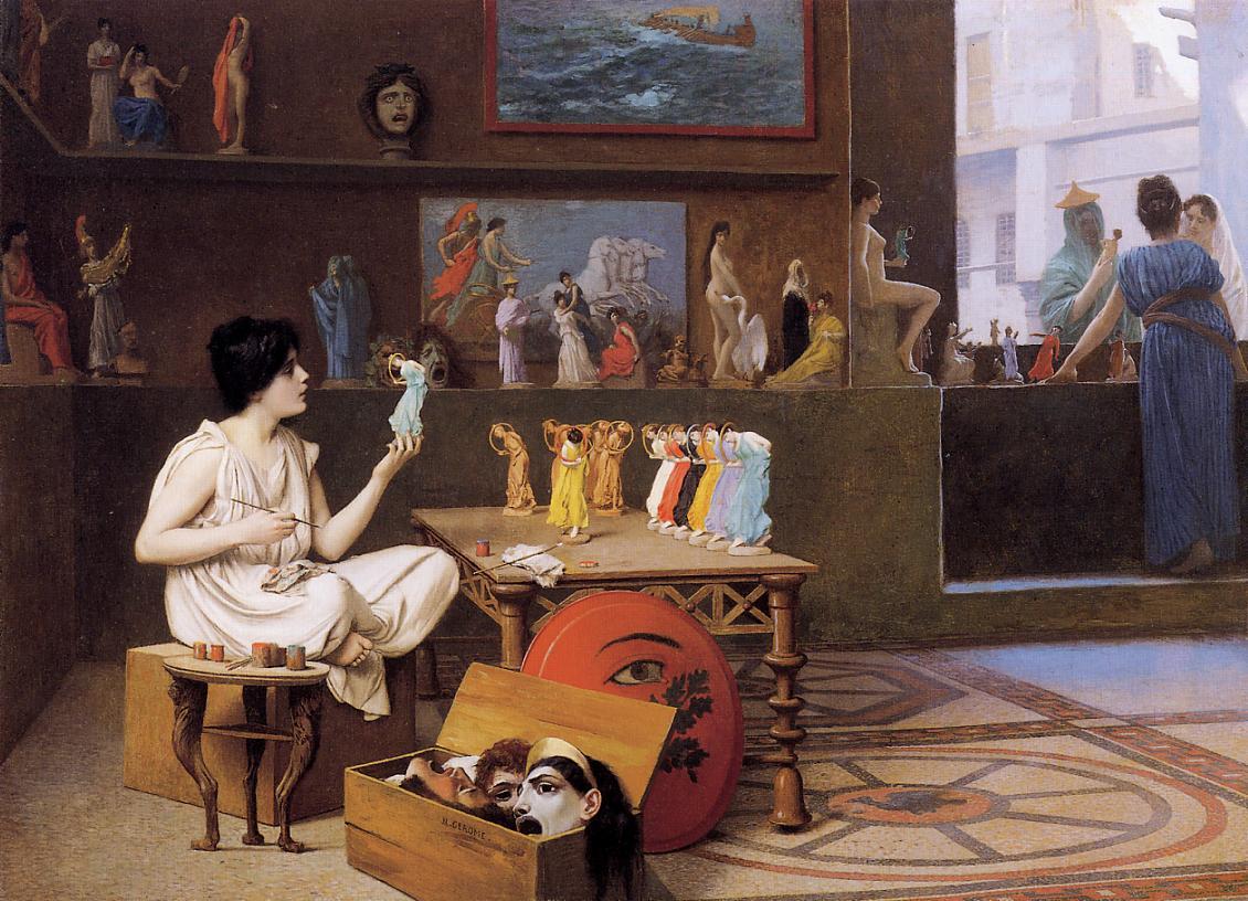 Jean-Léon Gérôme - Painting Breathes Life into Sculpture (1893).jpeg