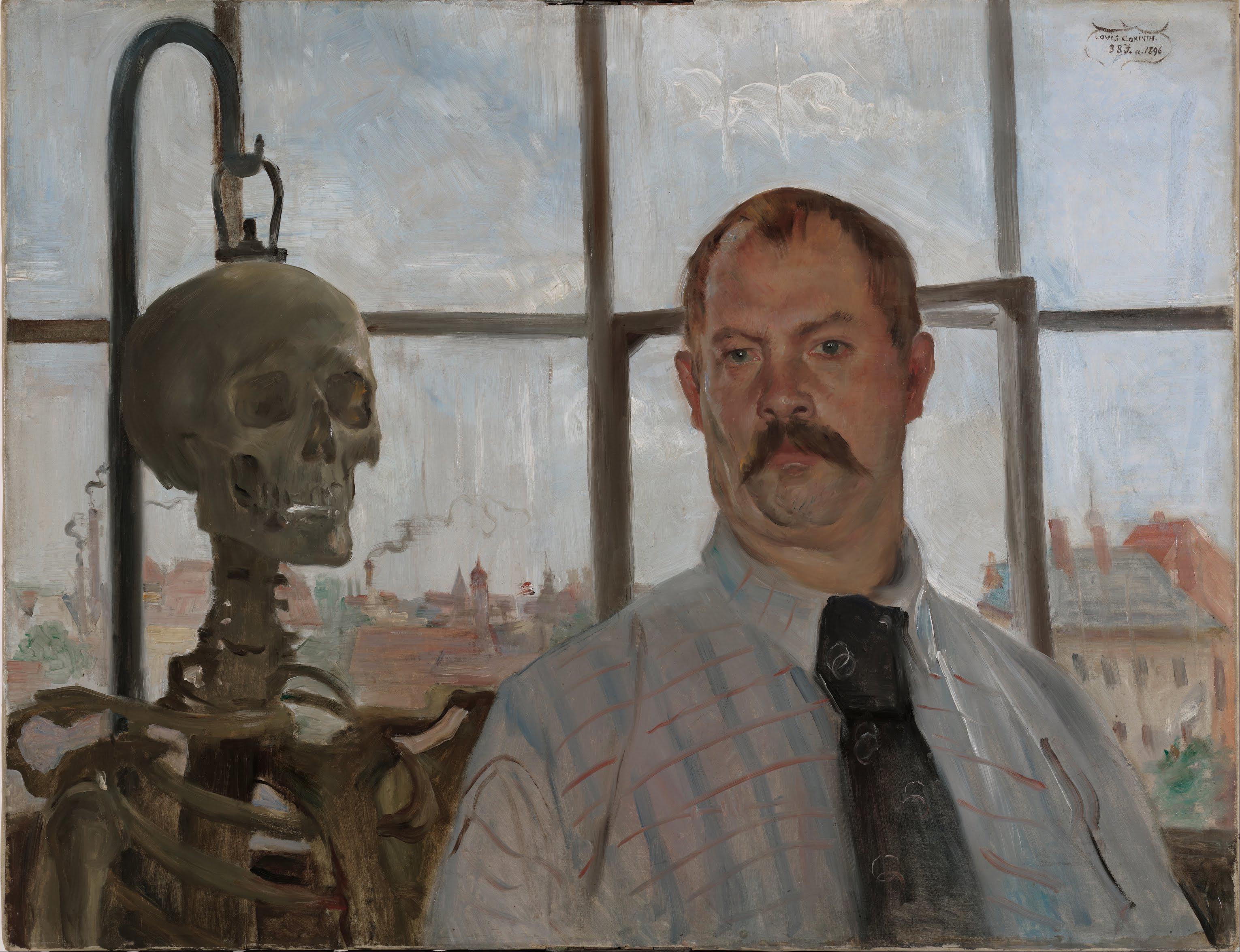 Lovis Corinth, Self Portrait with Skeleton, 1896.jpeg