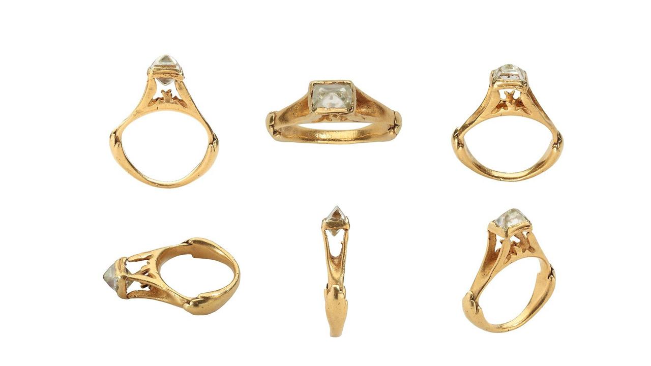 Gold ring with octahedral diamond, Roman, second half 3rd–early 4th century.jpeg