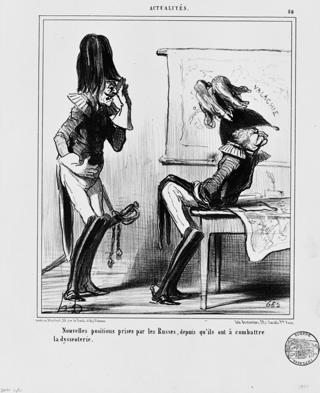 Домье, 1854. Новые позиции, взятые русскими в борьбе с дизентерией.jpg