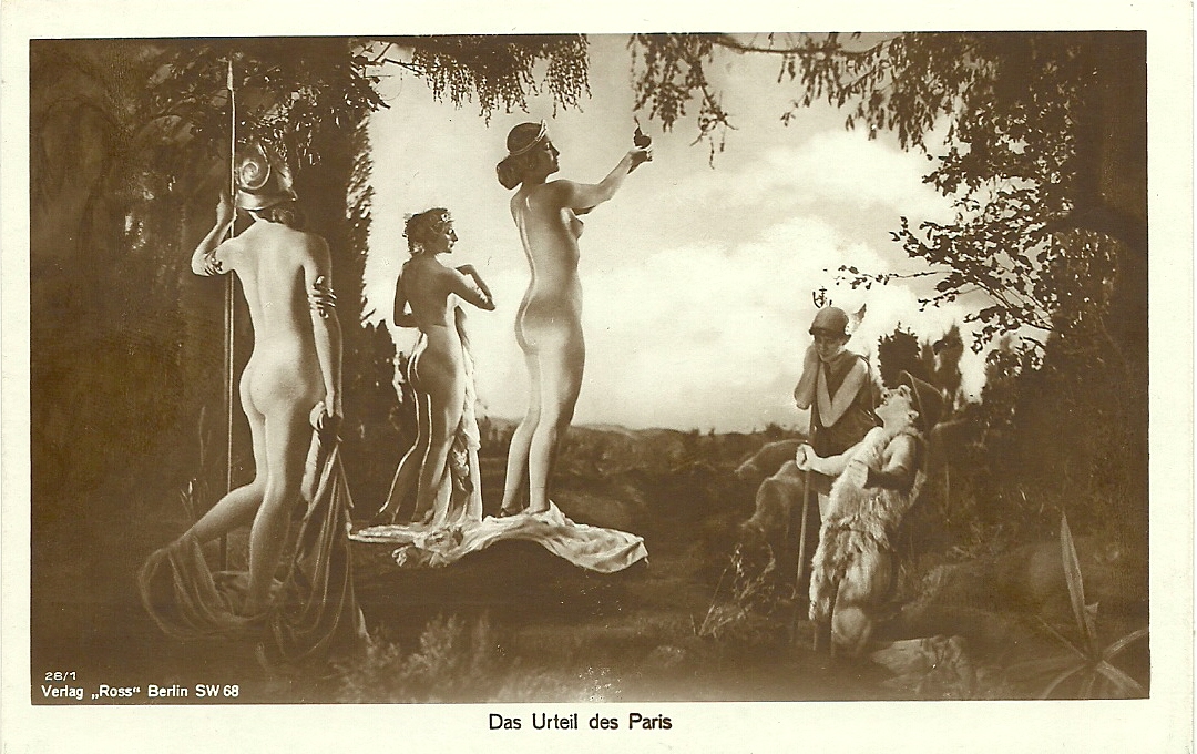 Ways to Strength and Beauty (1925, Nicholas Kaufmann, Wilhelm Prager). The Judgement of Paris is a story from Greek mythology, which was one of the events that led up to the Trojan War.jpg