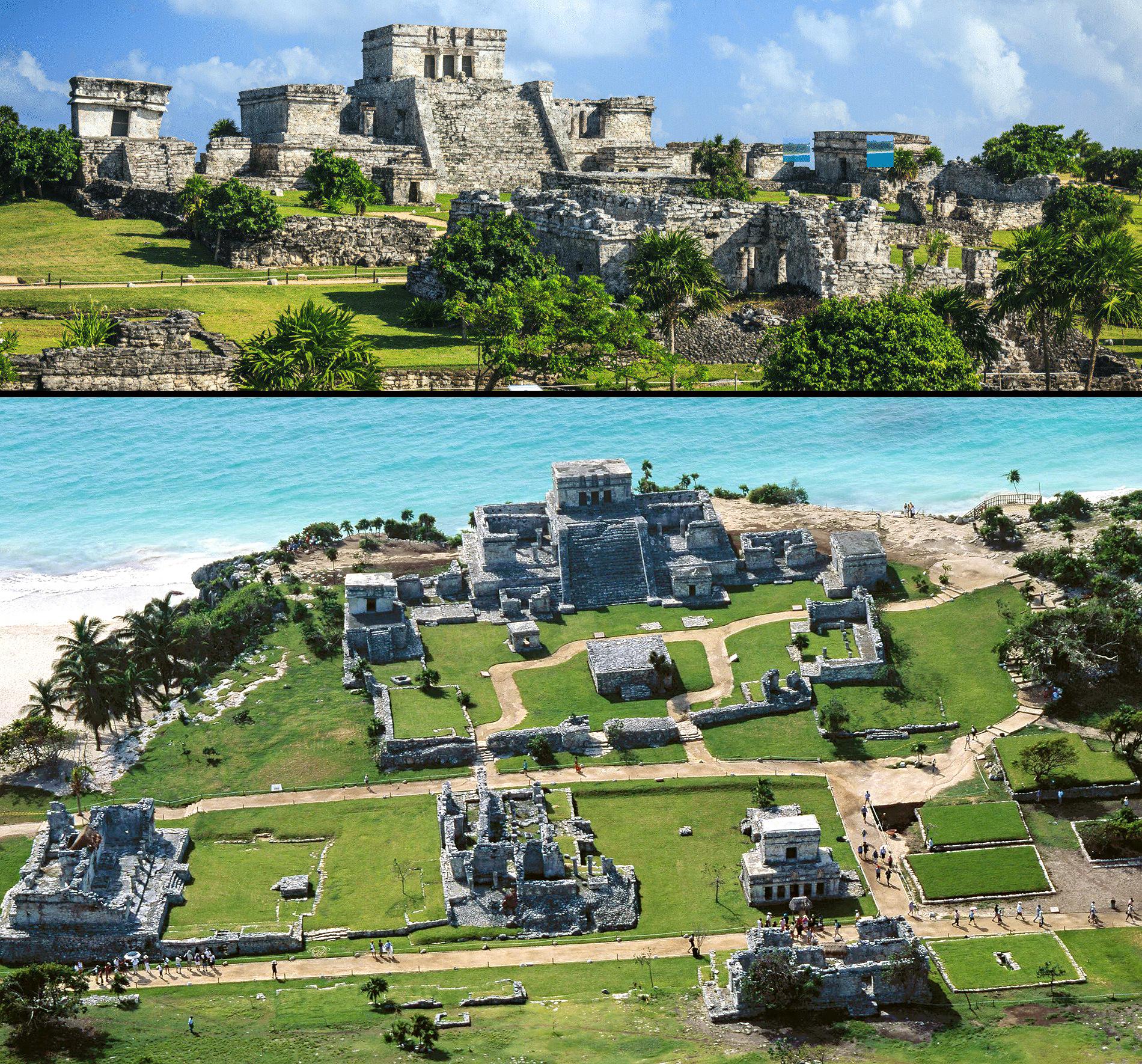 Ruins of Tulum, a walled city by the sea. Quintana Roo, Mexico, Maya civilization, 1200-1450 AD.jpeg