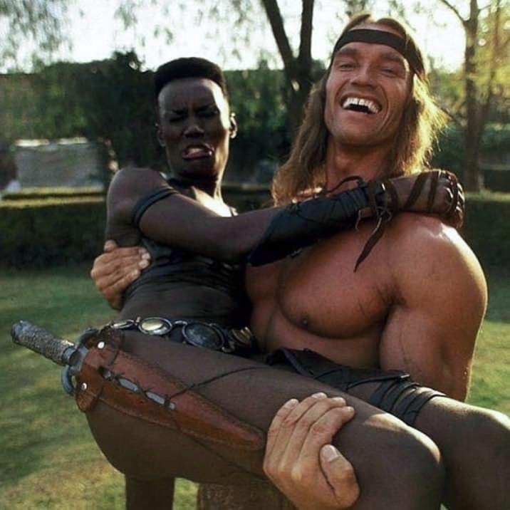 Arnold Schwarzenegger and Grace Jones (1984).jpeg