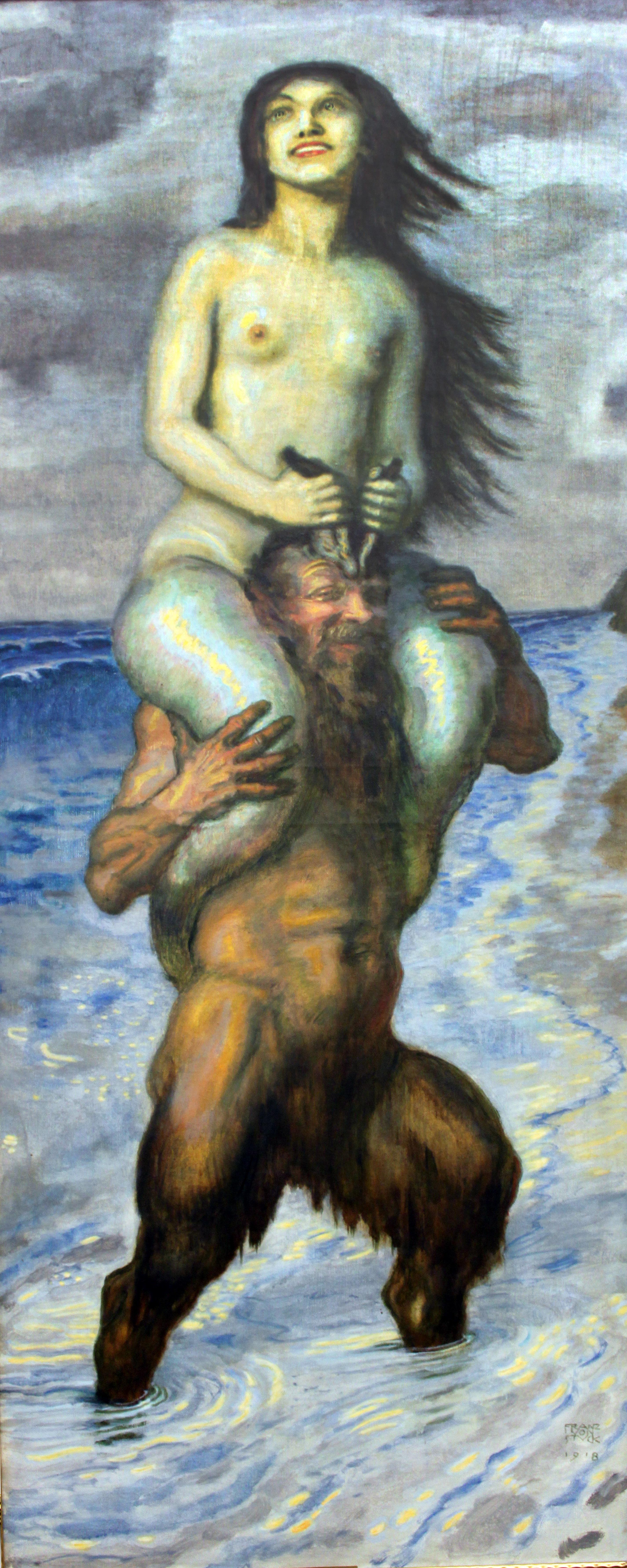 Franz Stuck - Faun and Mermaid (1918).jpeg