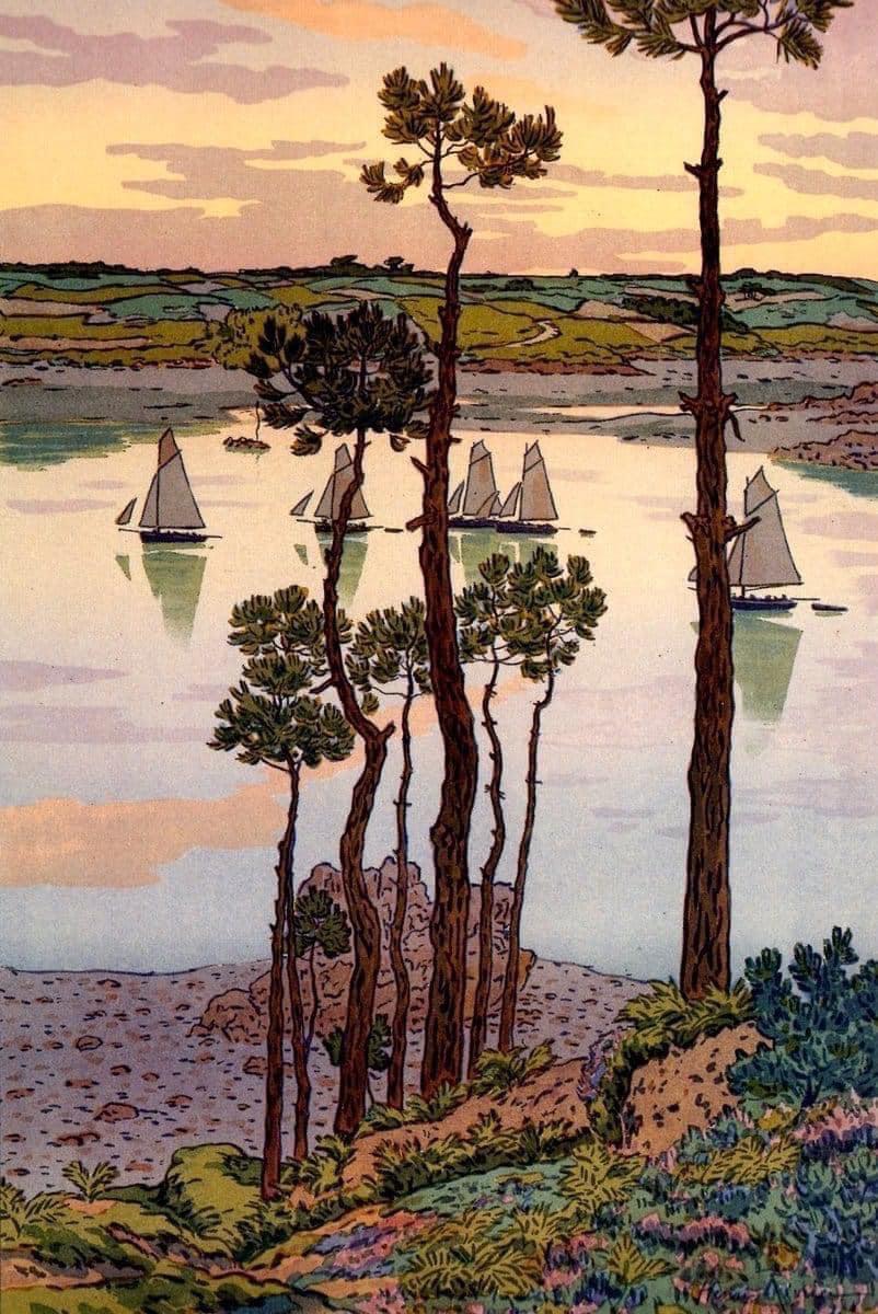 Henri Rivière - The Banks of the Trieux (1903).jpeg
