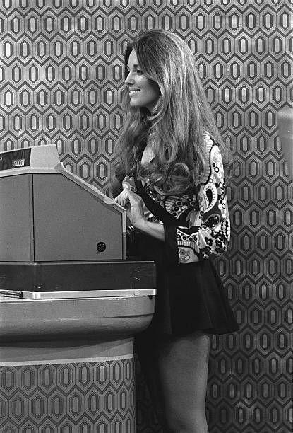 Janice Pennington working the cash register on the set of The Price is Right in 1972.jpeg