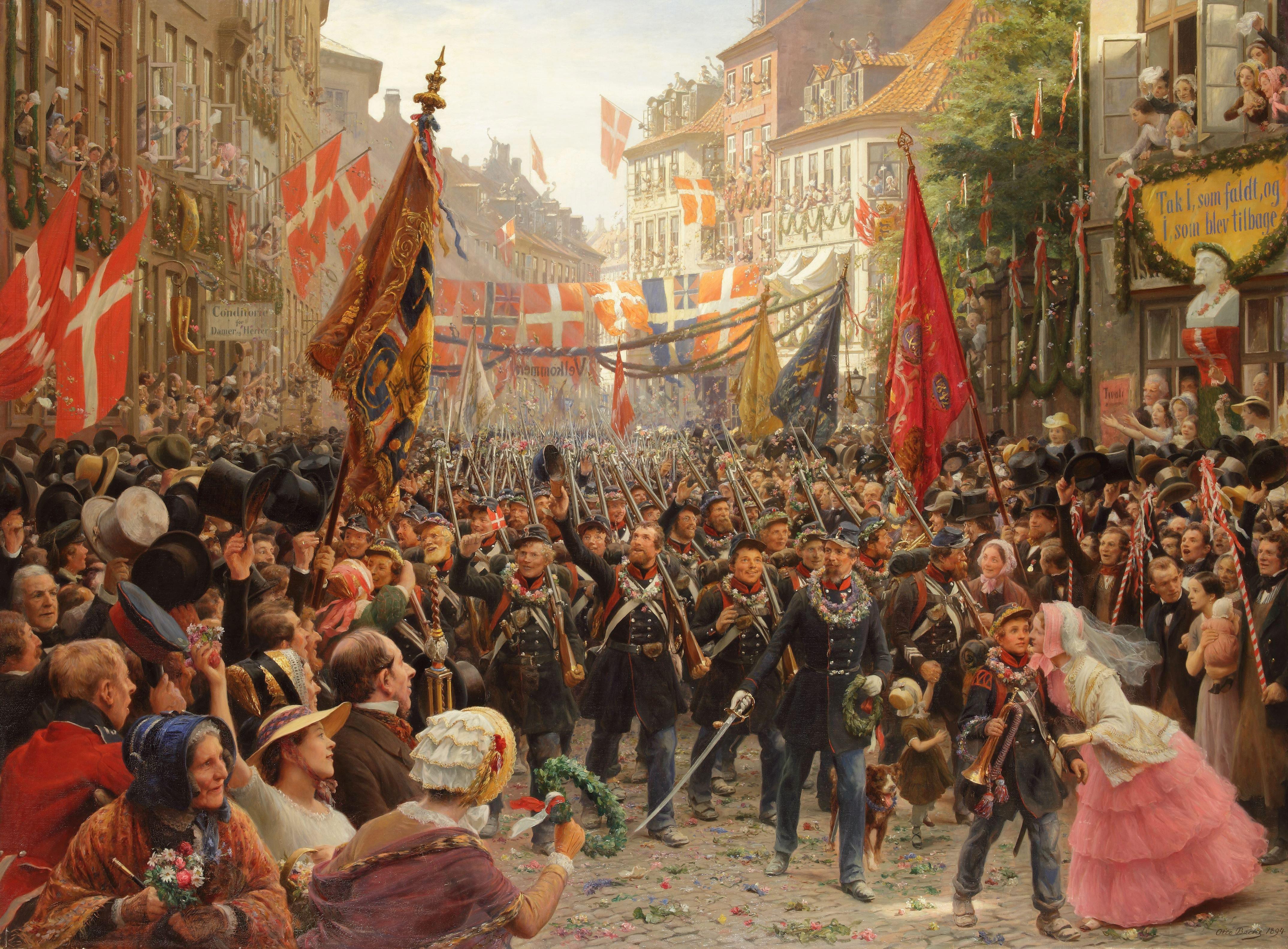 Otto Bache - Danish Soldiers Return to Copenhagen - 1849.jpeg