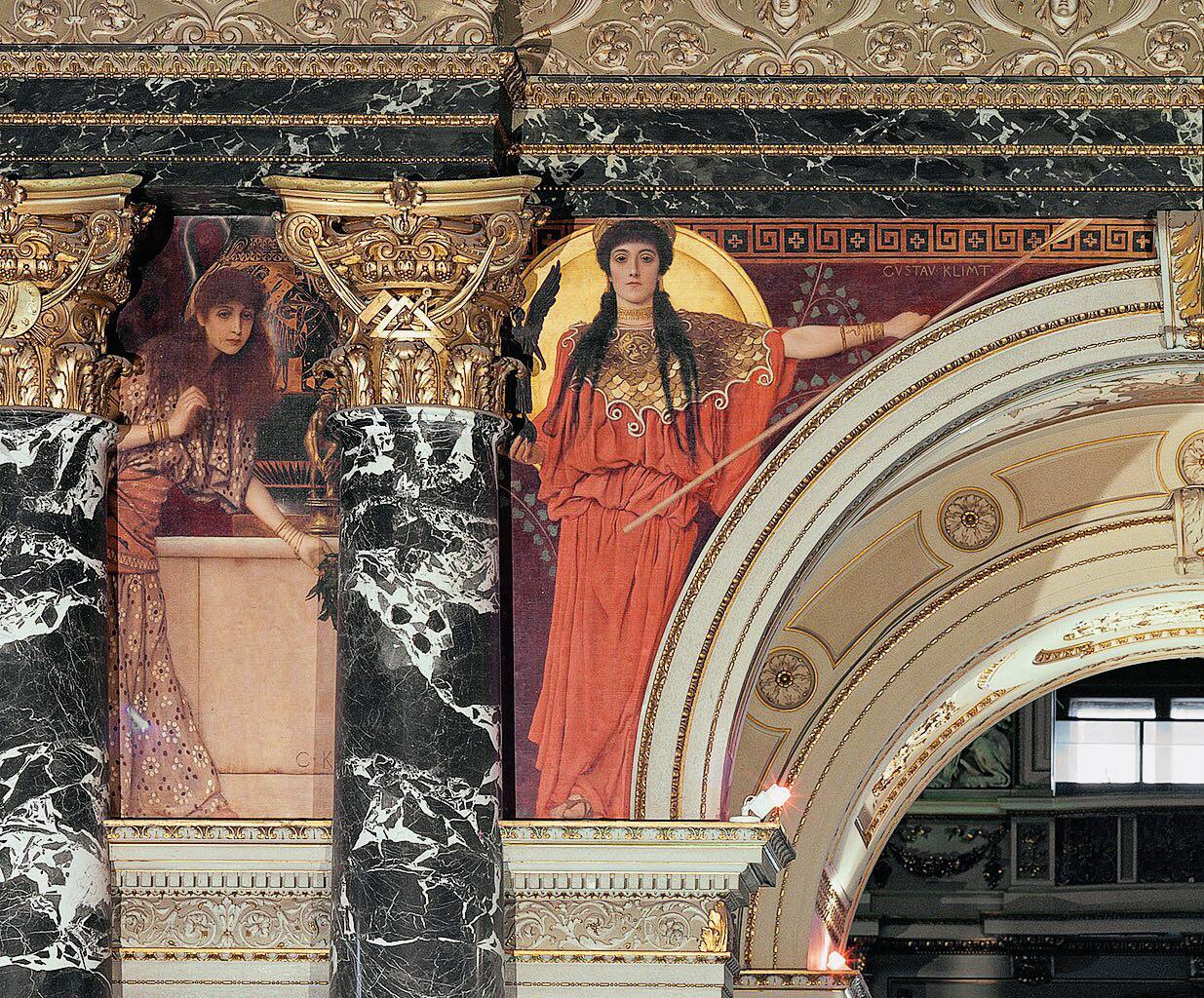 Gustav Klimt, Stairway to Klimt at Kunsthistorisches Museum Vienna, 1890–91.jpeg