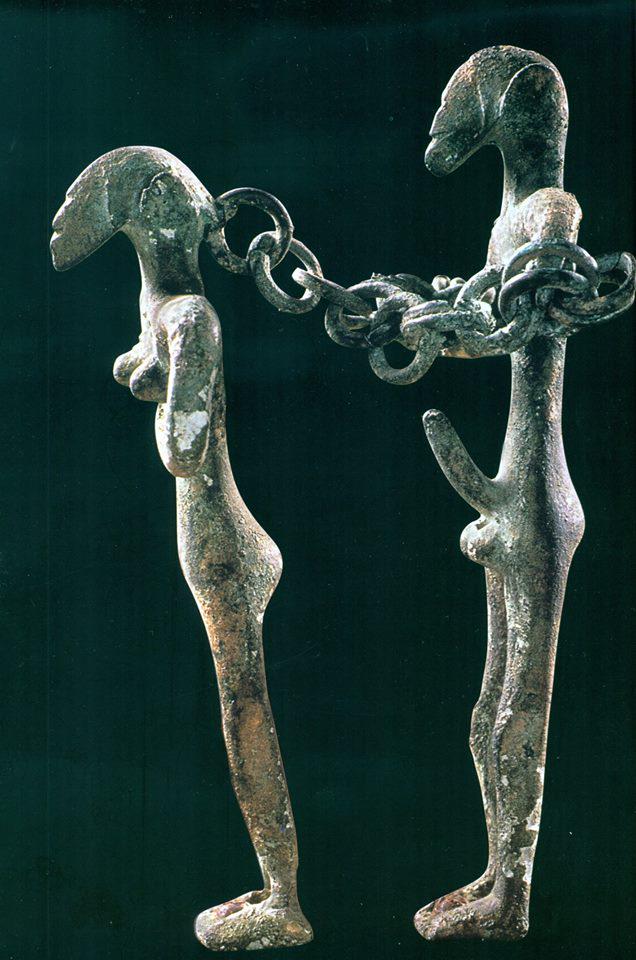 n Etruscan bronze statuette from a burial in Vetulonia. 8th-7th century BCE, now housed at the Archaeological Museum of Florence in Italy.jpeg