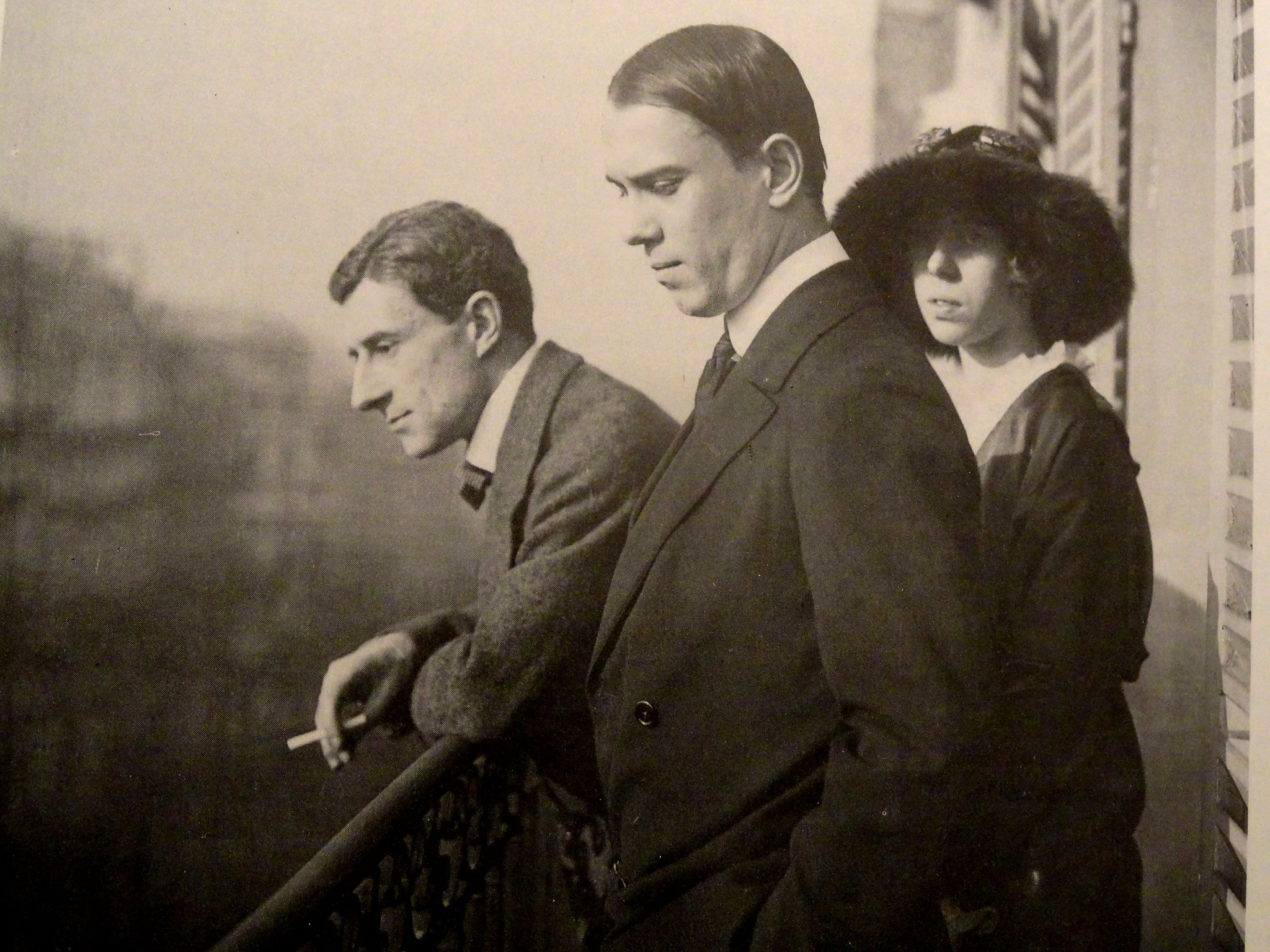 Maurice Ravel, Vaslav Nijinsky, Bronislava Nijinska in Paris (1914).jpg