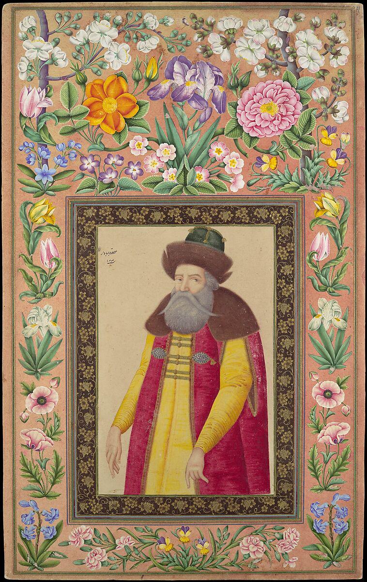 Portrait of the Russian Ambassador to Iran, Prince Andrey Priklonskiy, by 'Ali Quli Jabbadar. (Safavid Iran, 1673-1674 CE).jpeg