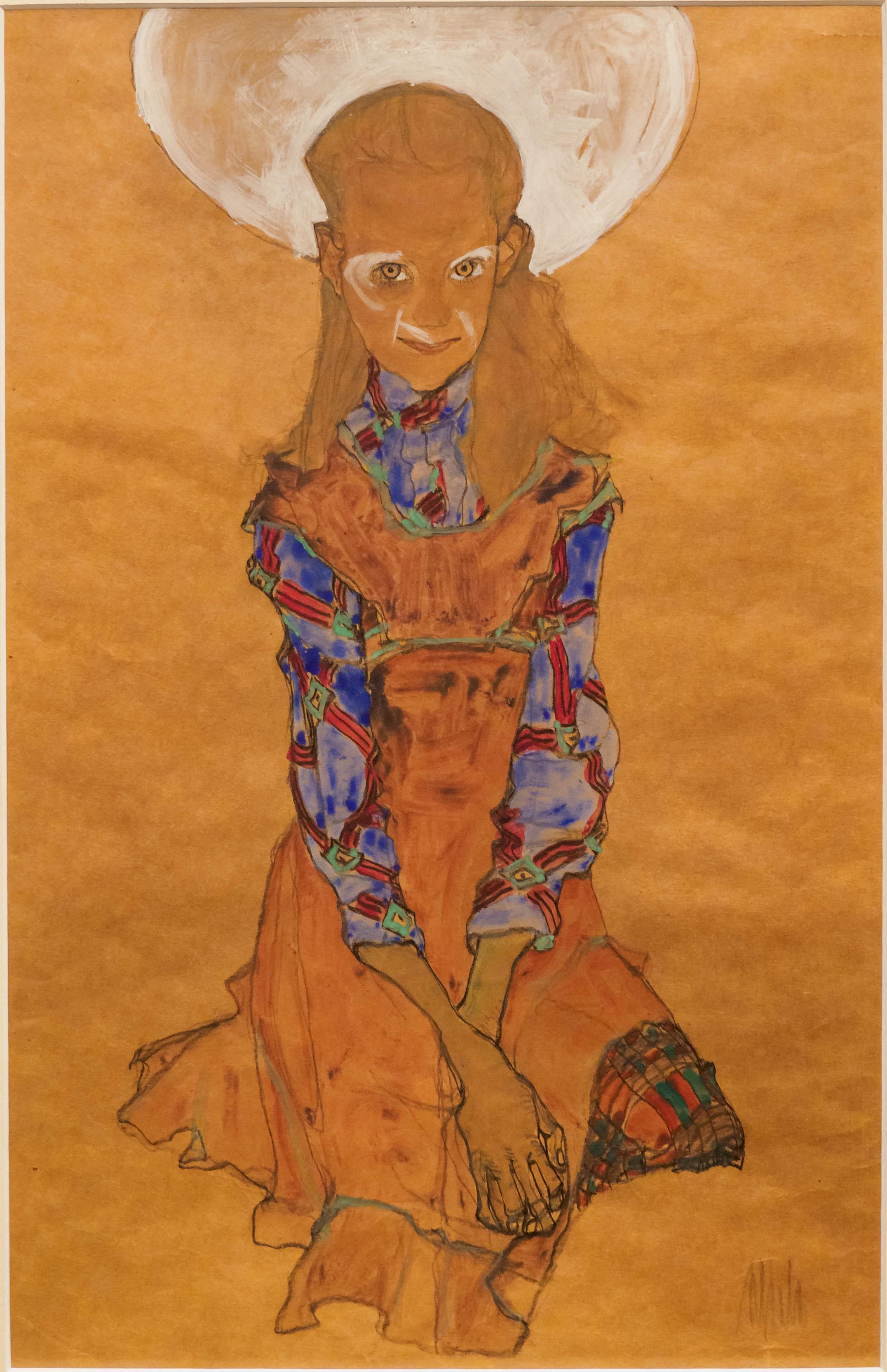 Egon Schiele - Seated Girl (Poldi Lodzinski) (c. 1910).jpeg