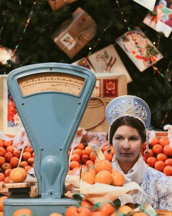 Fruit Seller, GUM Department Store (1980s), Moscow.jpeg