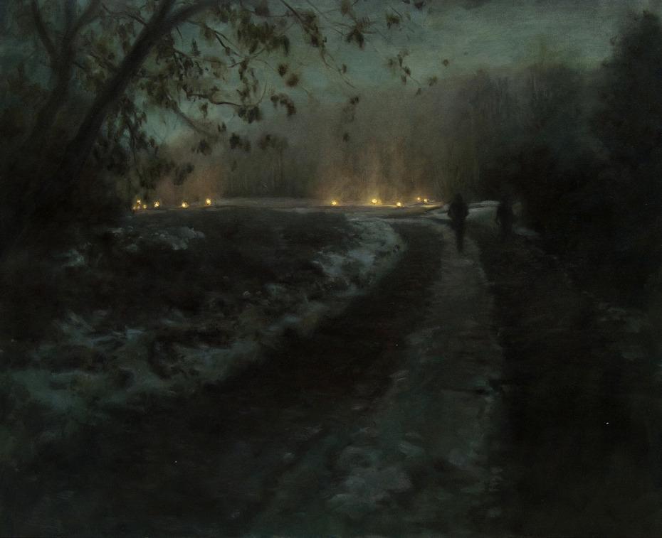 Hélène Delmaire - Route de nuit, hiver (2011).jpeg