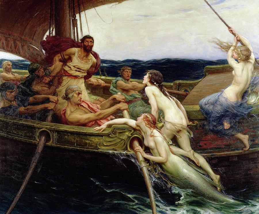 Ulysses and the Sirens is a 1909 oil painting by Herbert James Draper.jpeg