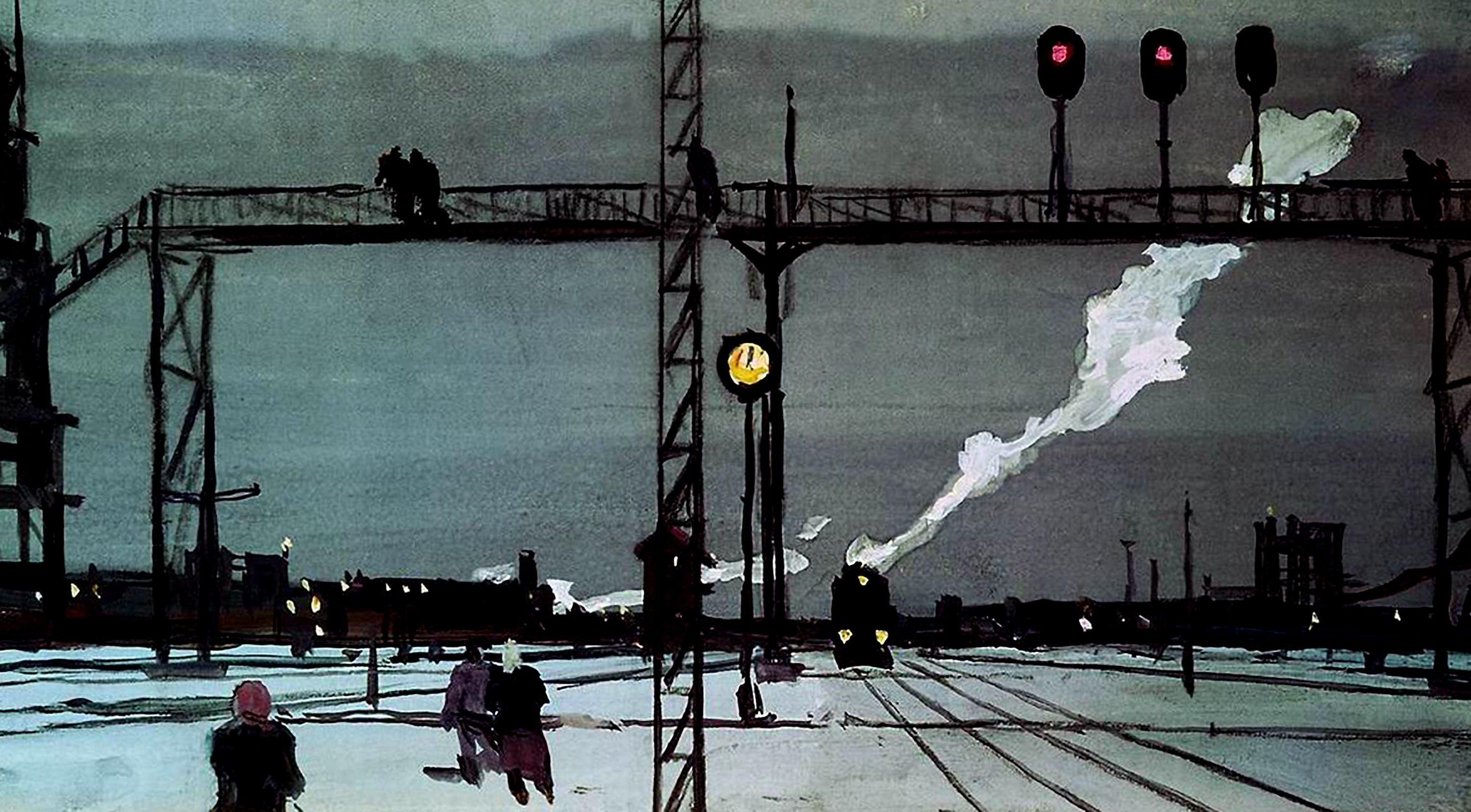 Georgy Nissky - Morning at the railway tracks (1957).jpeg