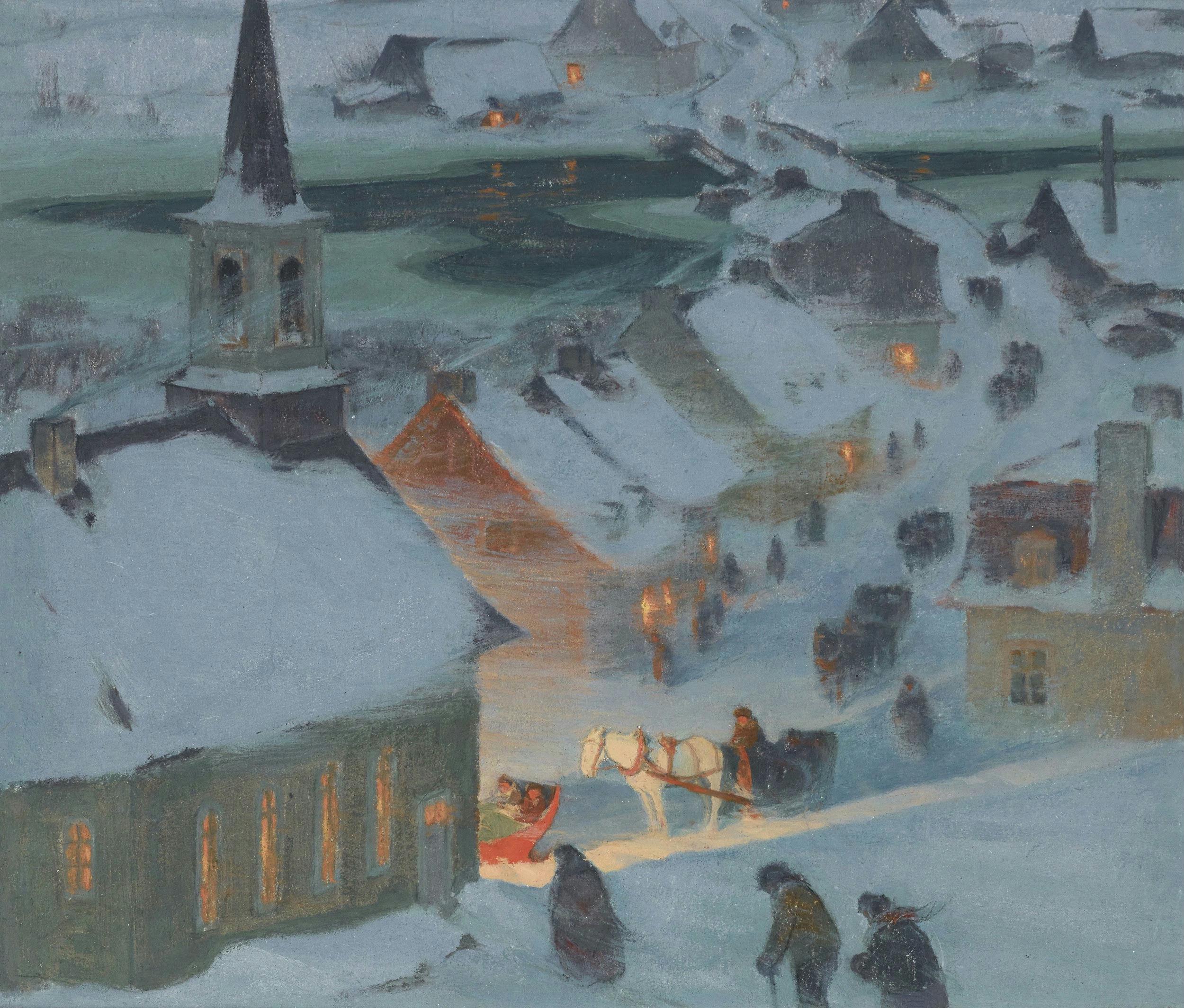 Clarence Gagnon - Christmas Mass (1928 - 1933).jpeg
