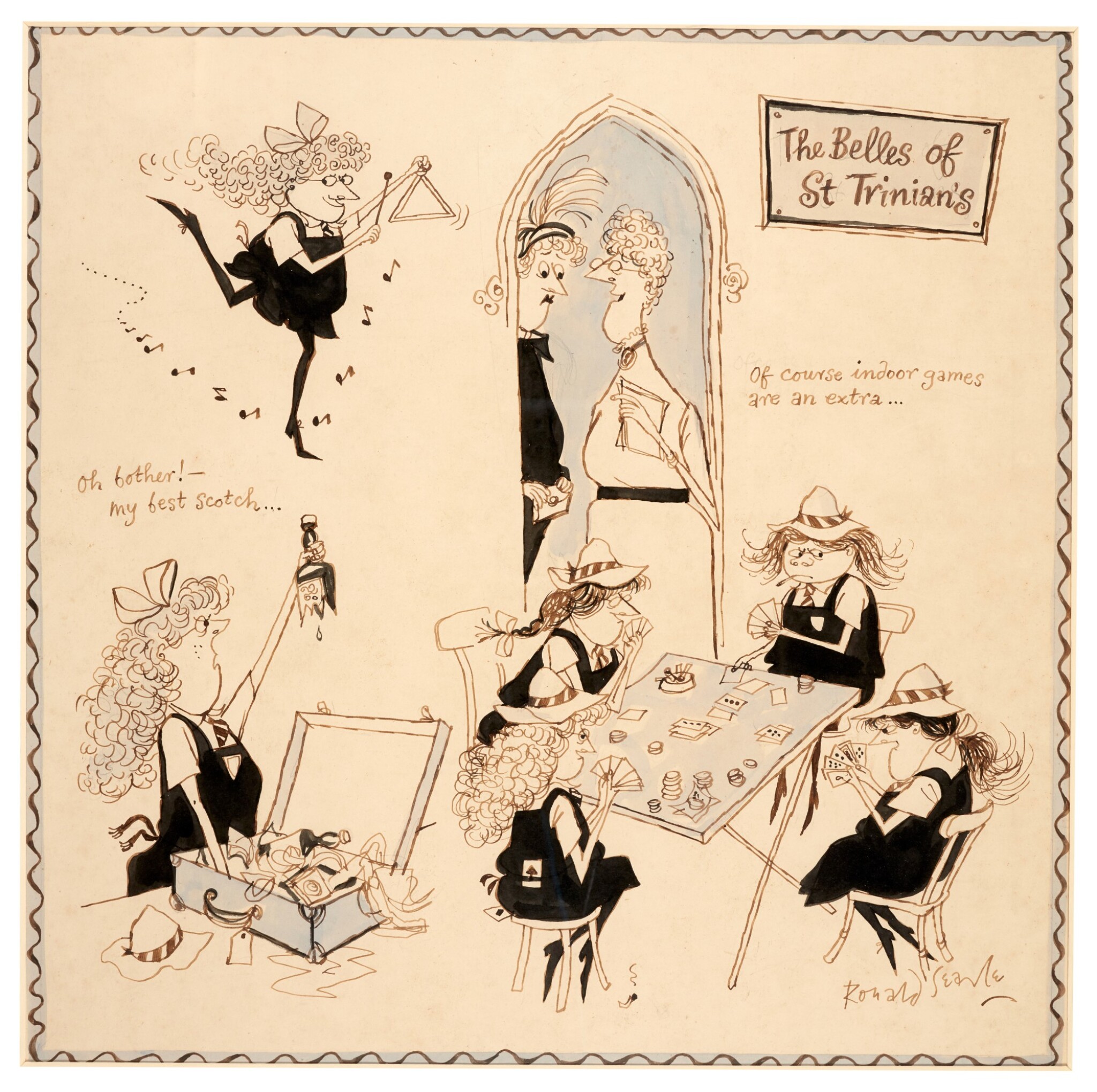 SEARLE. The Belles of St Trinian's at Sothebys. Estimate 4,000–6,000 GBP.jpg